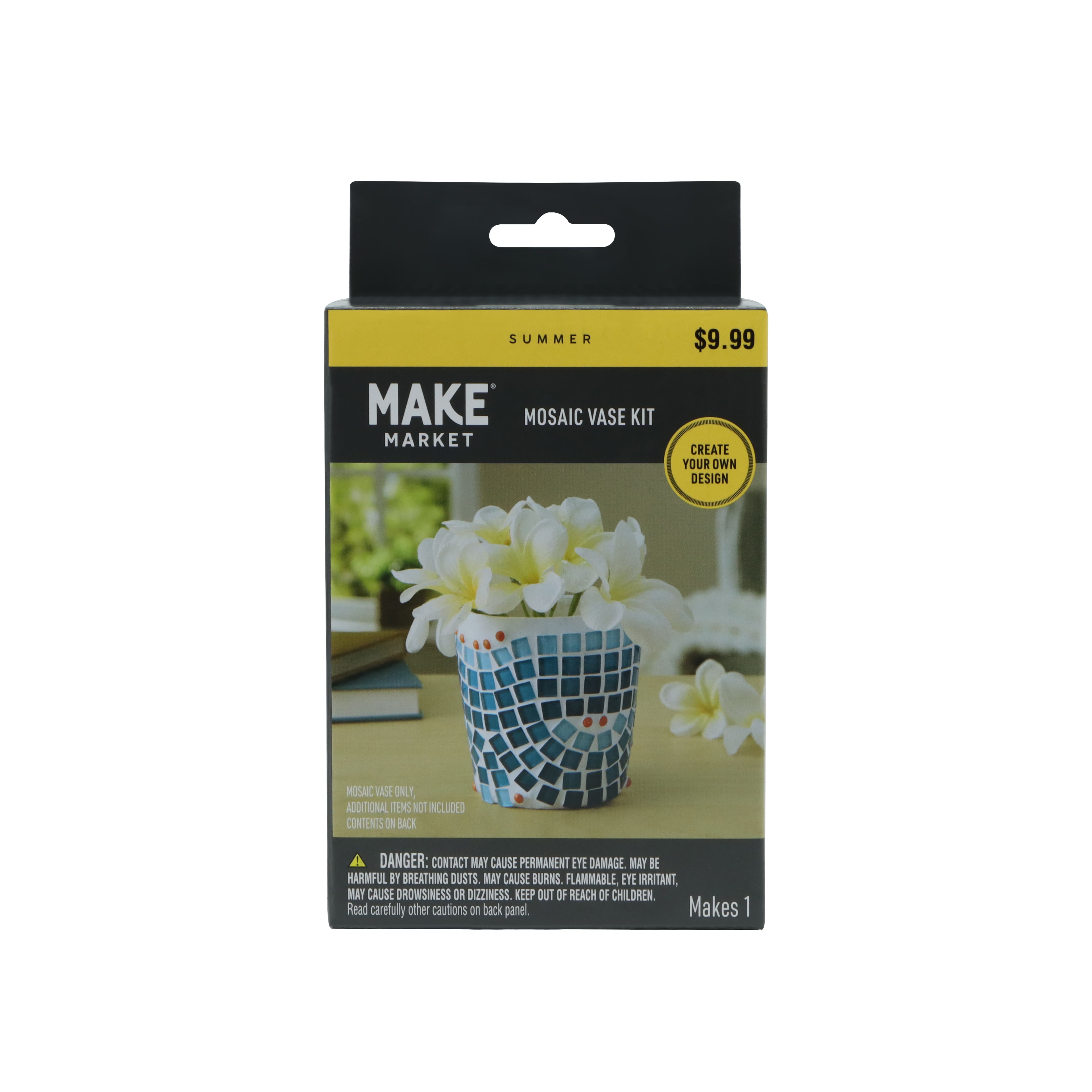 Teal & Orange Mosaic Vase Kit by Make Market®