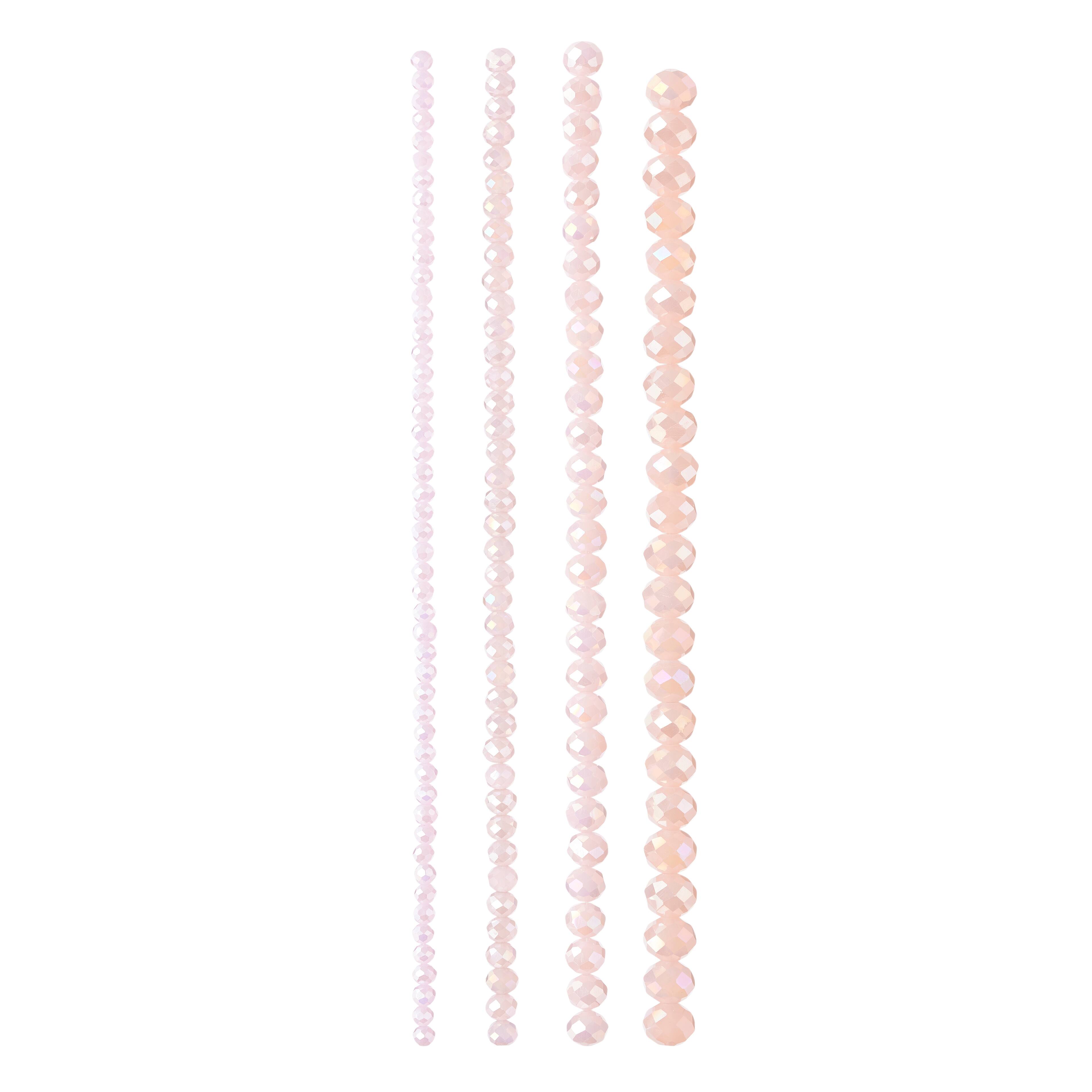 12 Pack: Pink Aurora Borealis Faceted Glass Round Beads by Bead Landing™