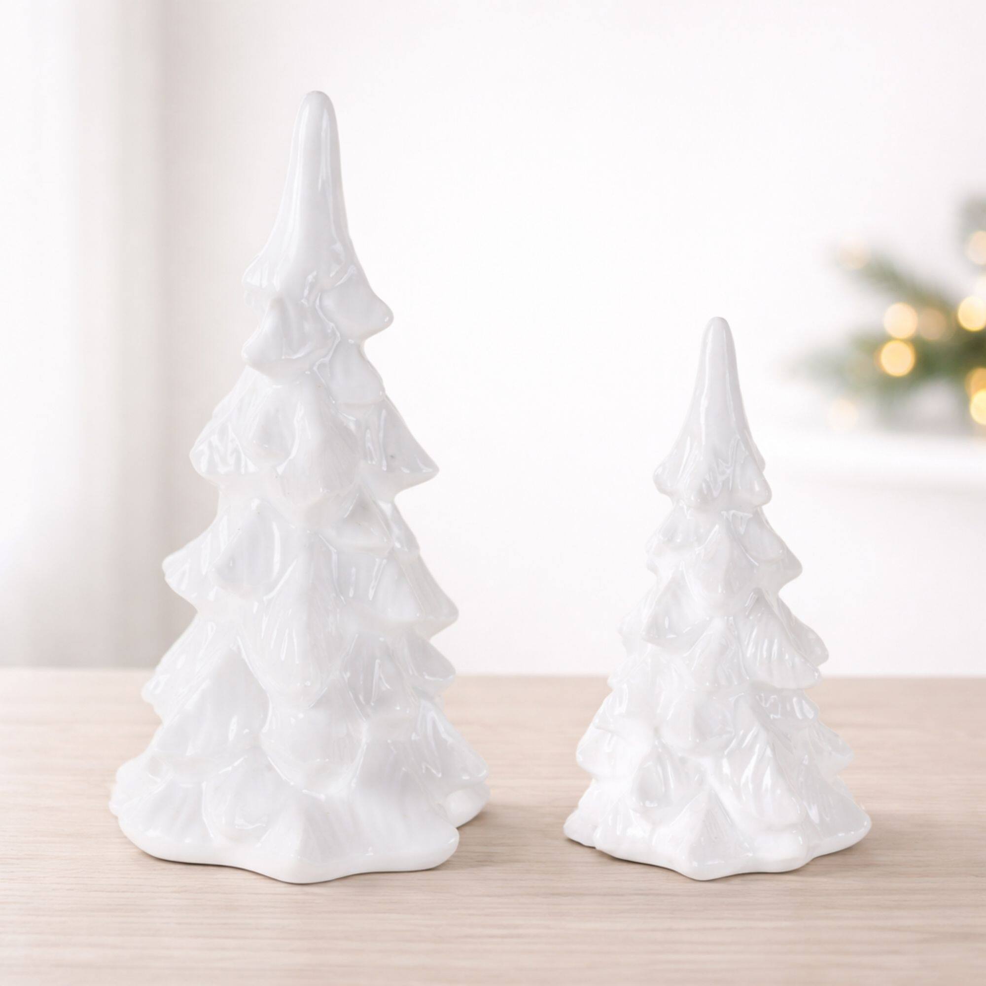 Melrose Glossy Ceramic Christmas Trees Set