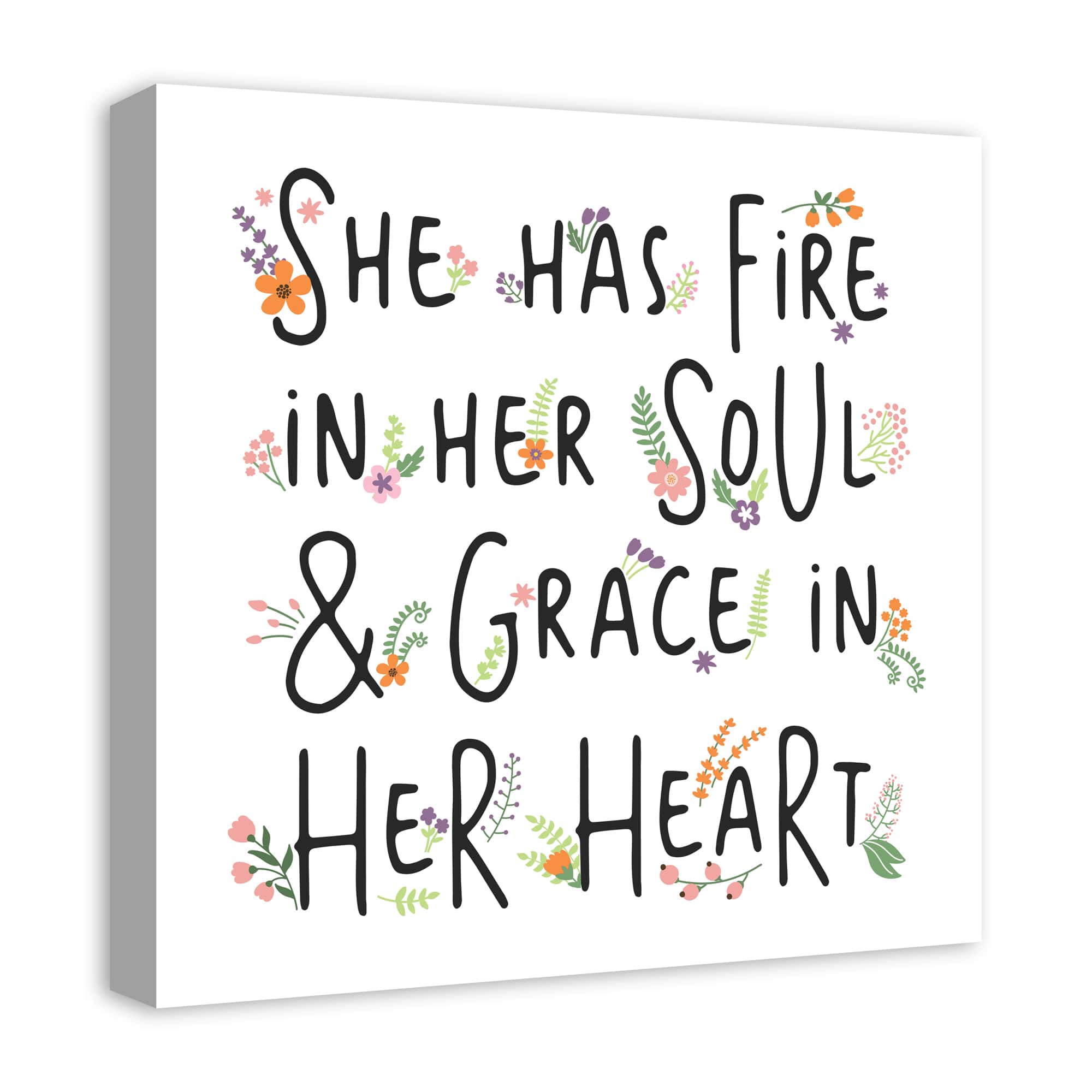 Fire in Her Soul & Grace in Her Heart Canvas Wall Art