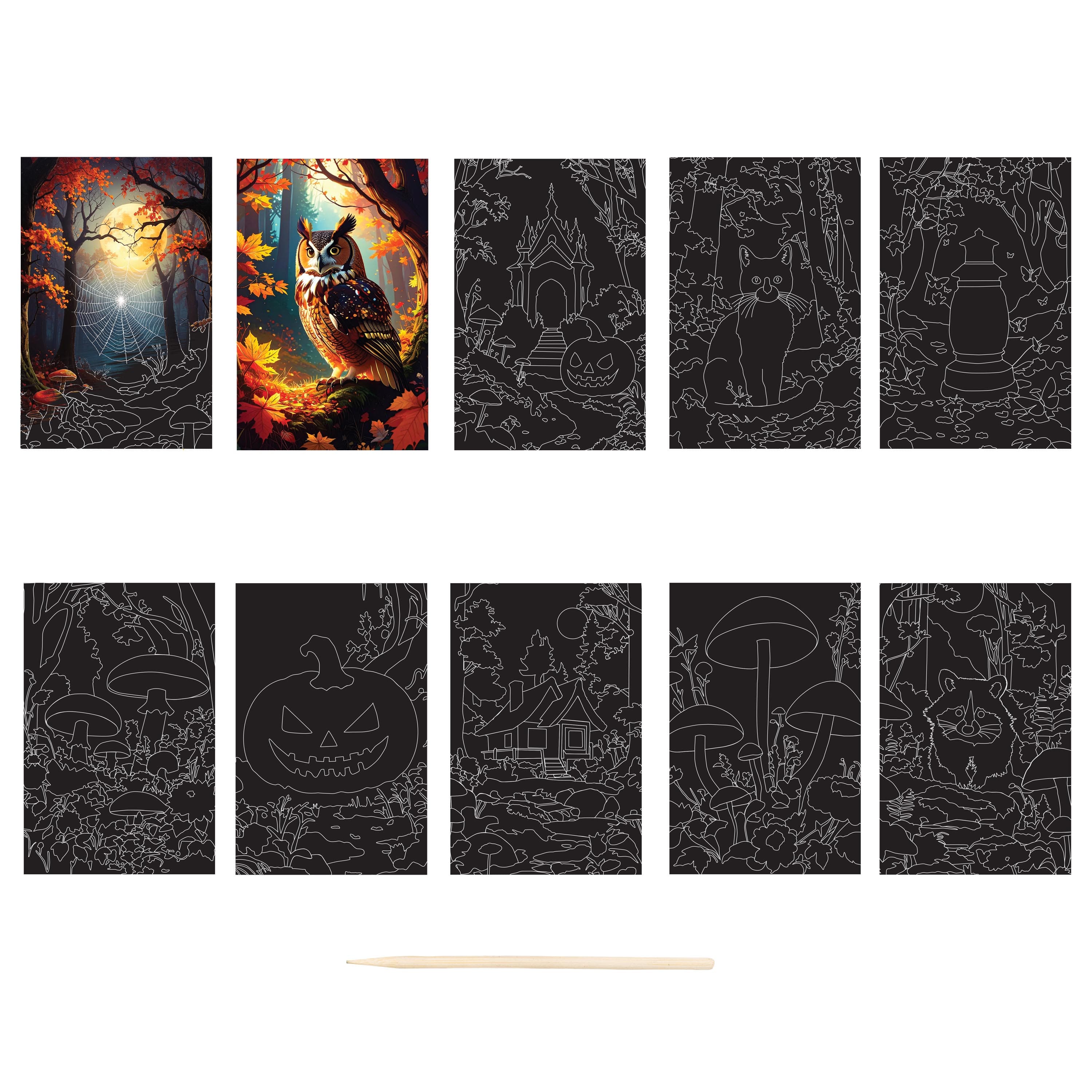 Brea Reese® Mini Spooky Forest Scratch Art Paper Pad