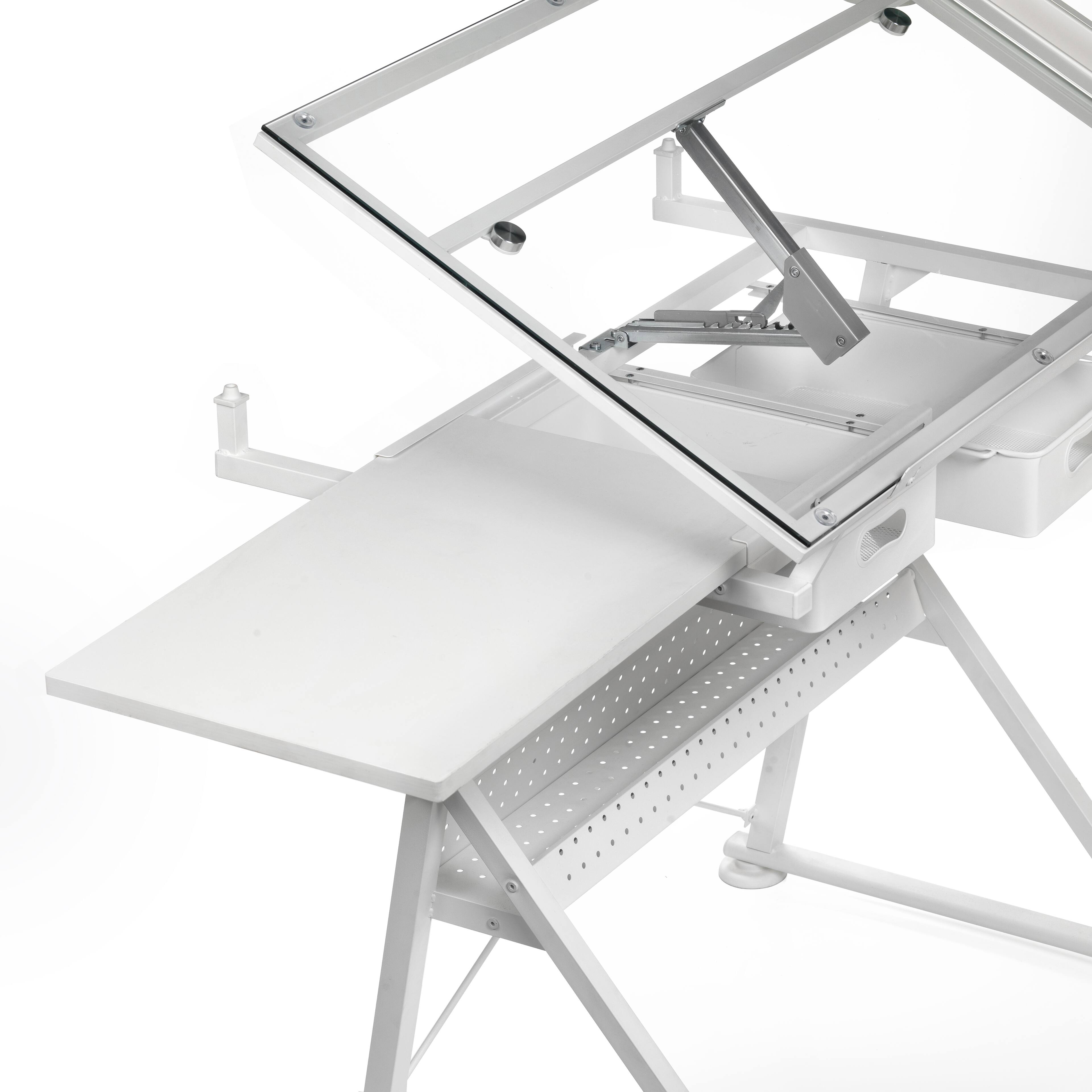 Metal & Glass Artist Table by Artist's Loft®
