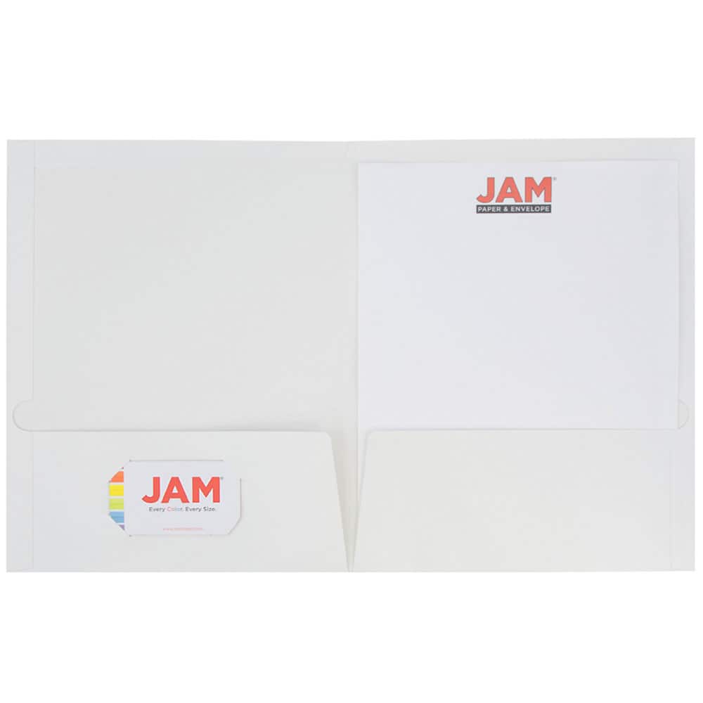 JAM Paper Business Glossy Laminated Two Pocket Folders, 6ct.