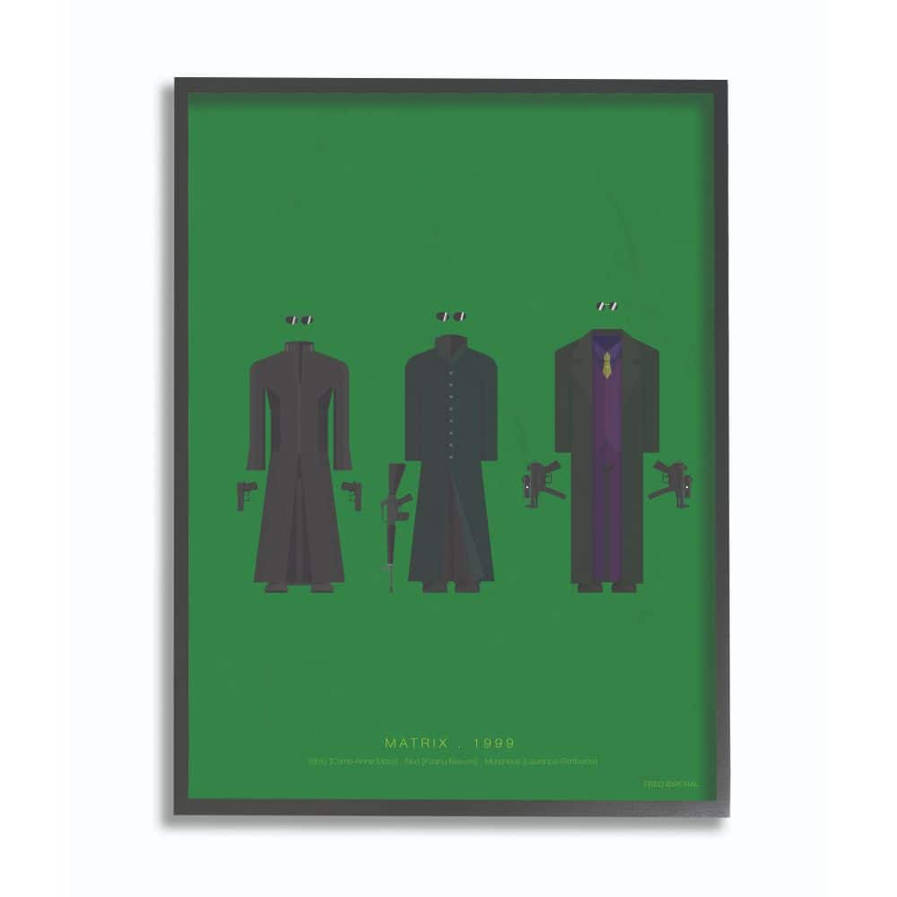 Stupell Industries Matrix Fashion Design Wall Accent with Black Frame