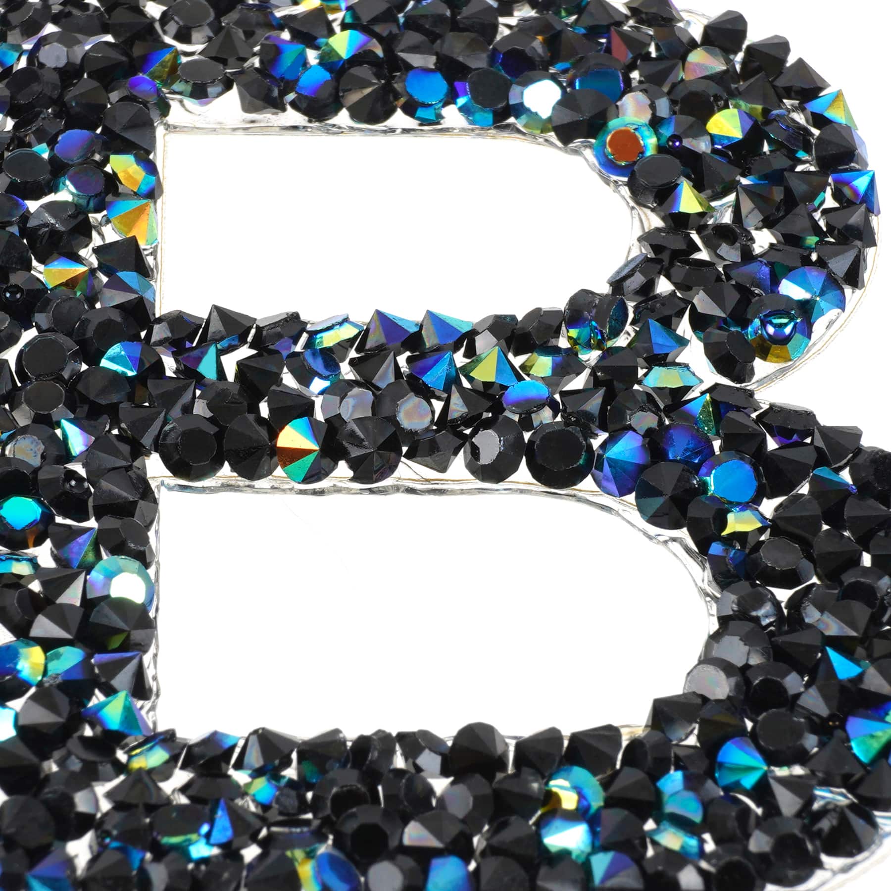 12 Pack: Black AB Letter Bling Sticker by Recollections®