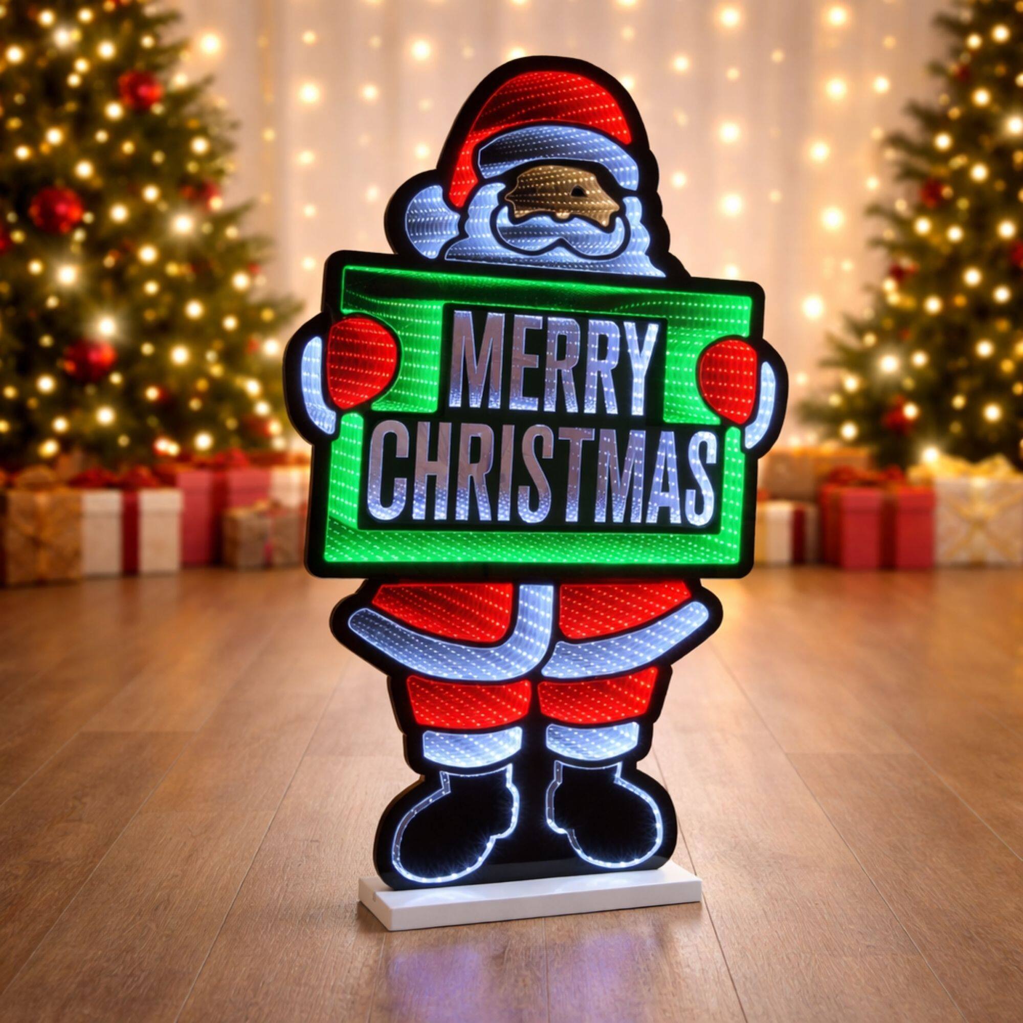 Melrose 36" Merry Christmas Santa Ekkolight