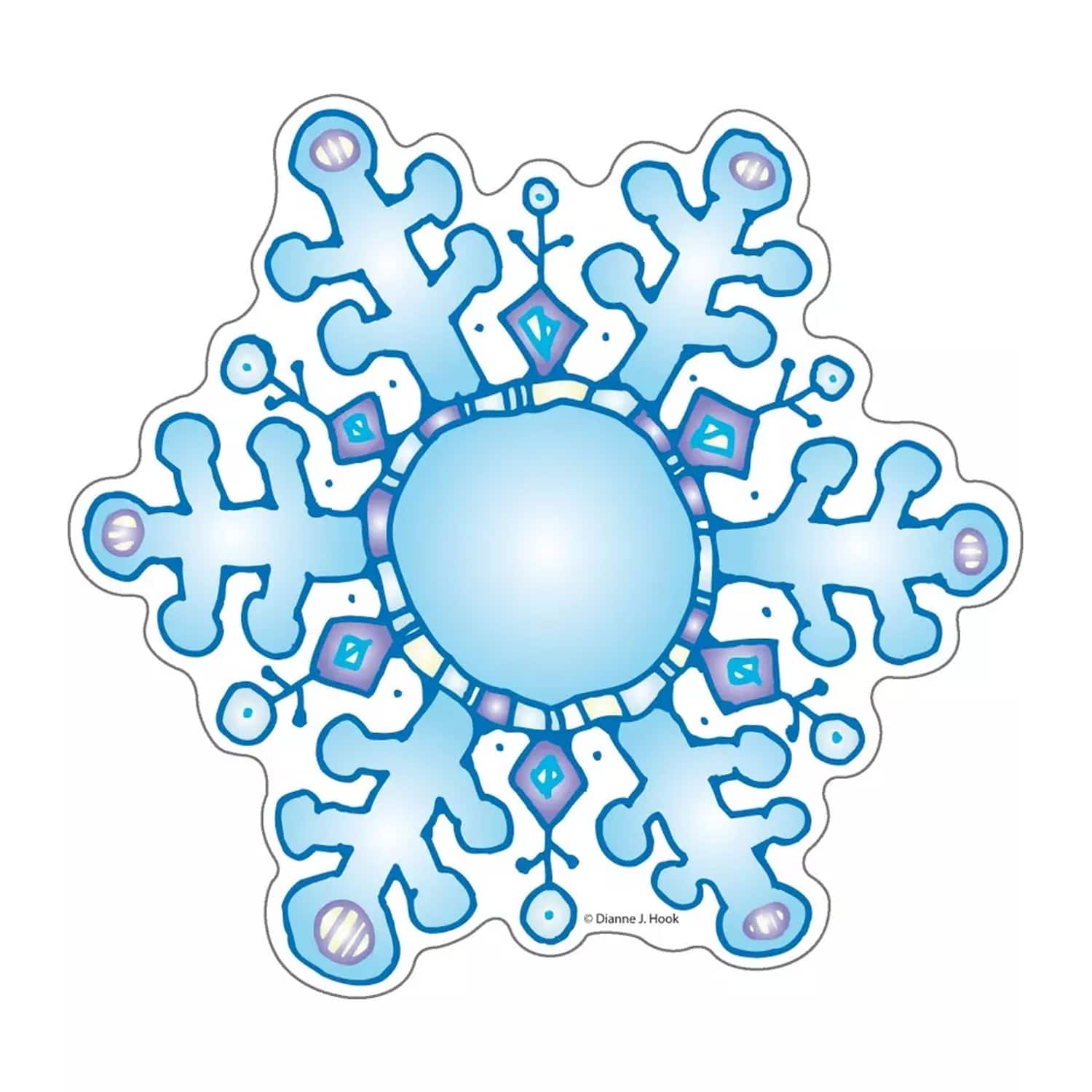 Carson Dellosa Education Snowflakes Cut-Outs, 3 Packs of 36