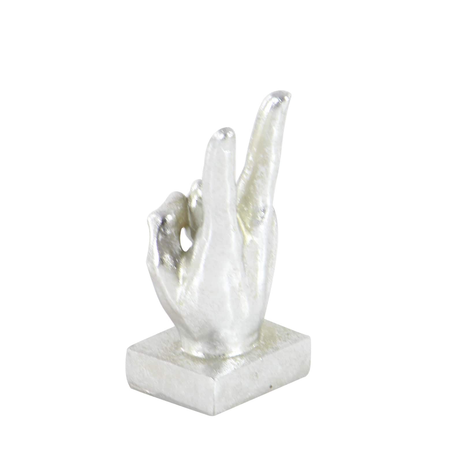 CosmoLiving by Cosmopolitan Silver Hand Sculpture Set