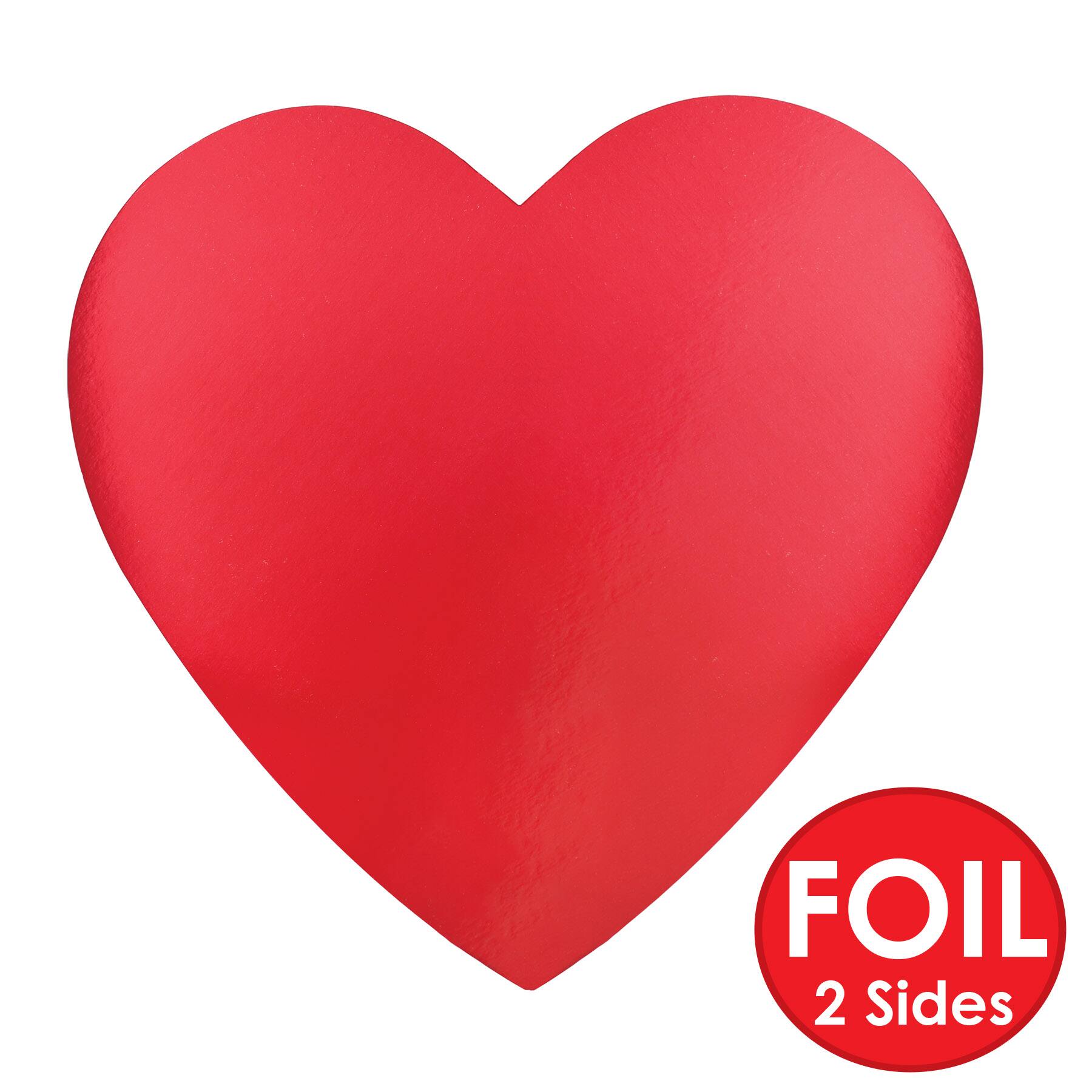 Beistle 4" Red Foil Heart Cutouts, 18ct.