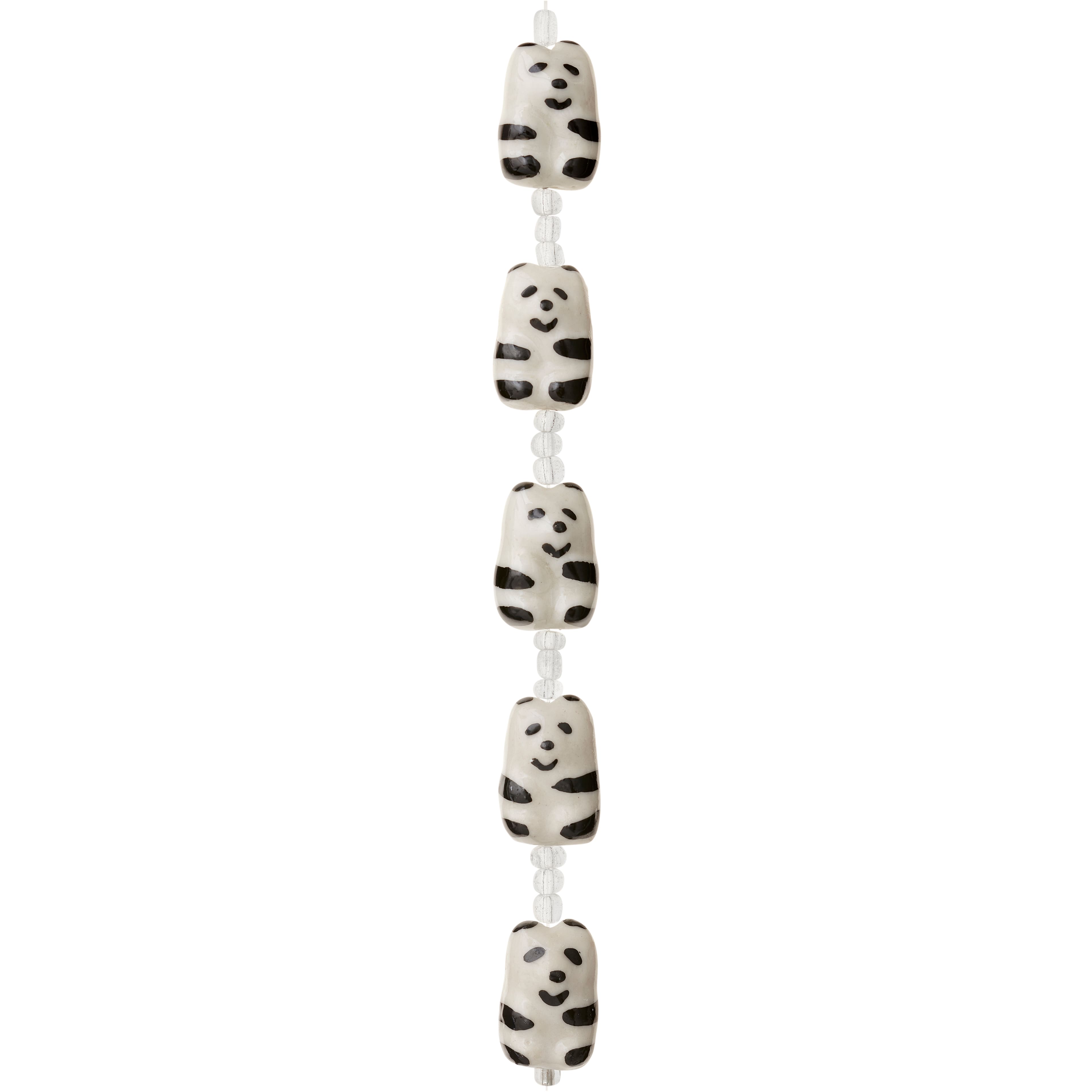 Black & White Ceramic Panda Beads, 19mm by Bead Landing™