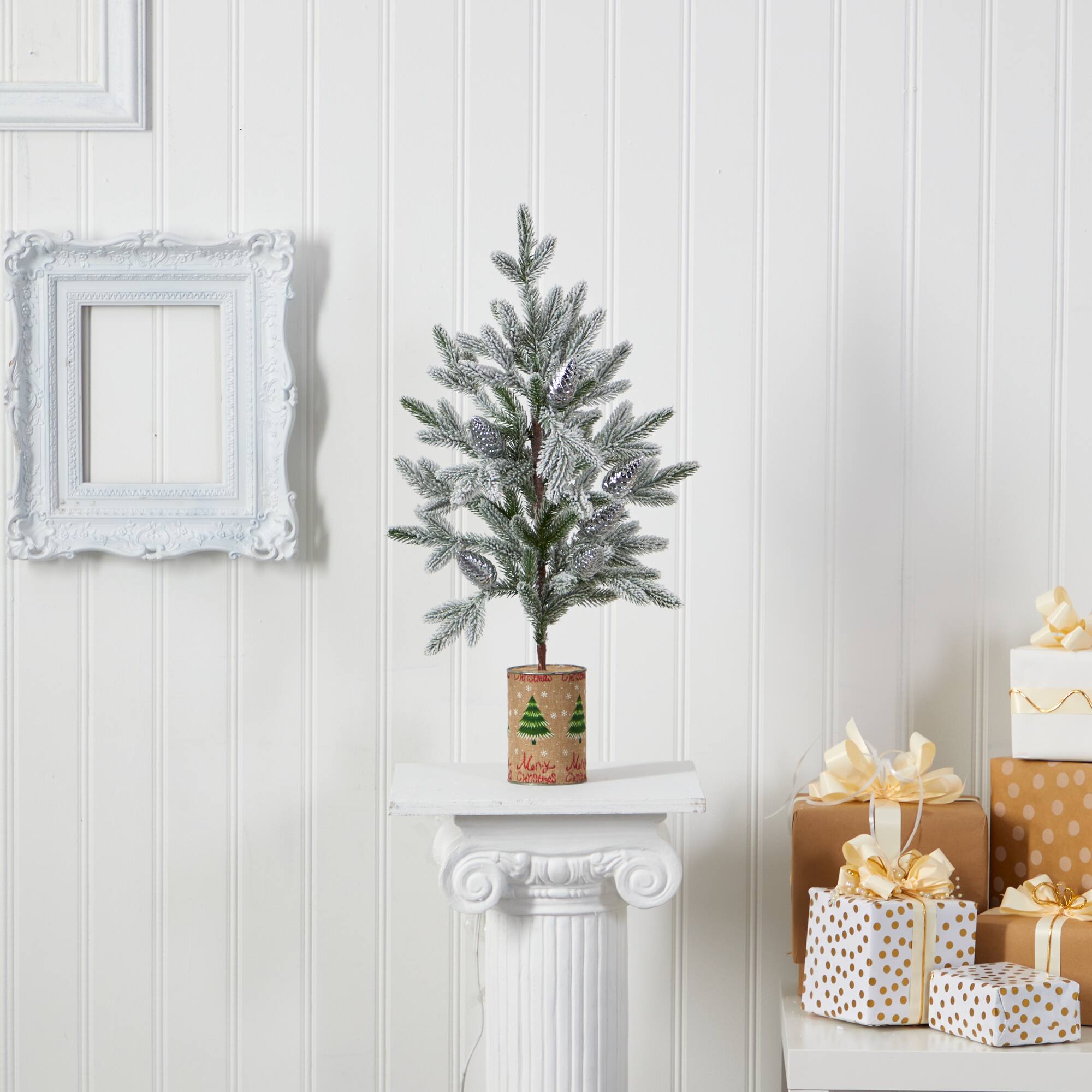 2.5ft. Unlit Flocked Christmas Artificial Christmas Tree