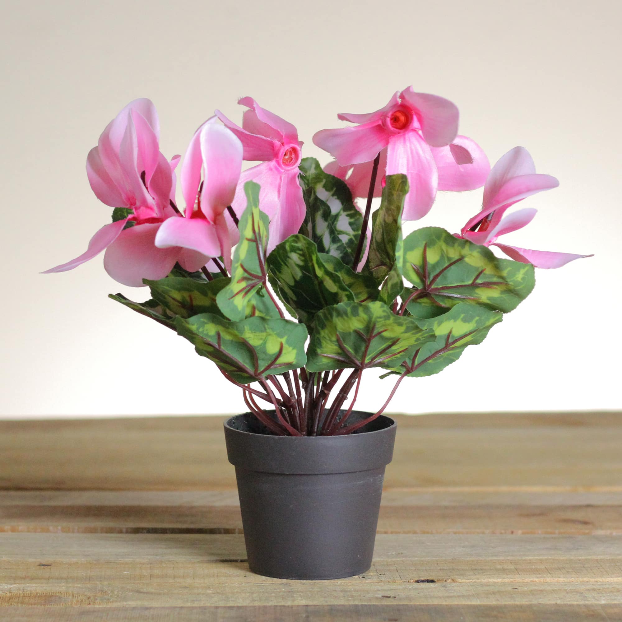 12" Artificial Pink Hedychium Coronarium with Brown Pot