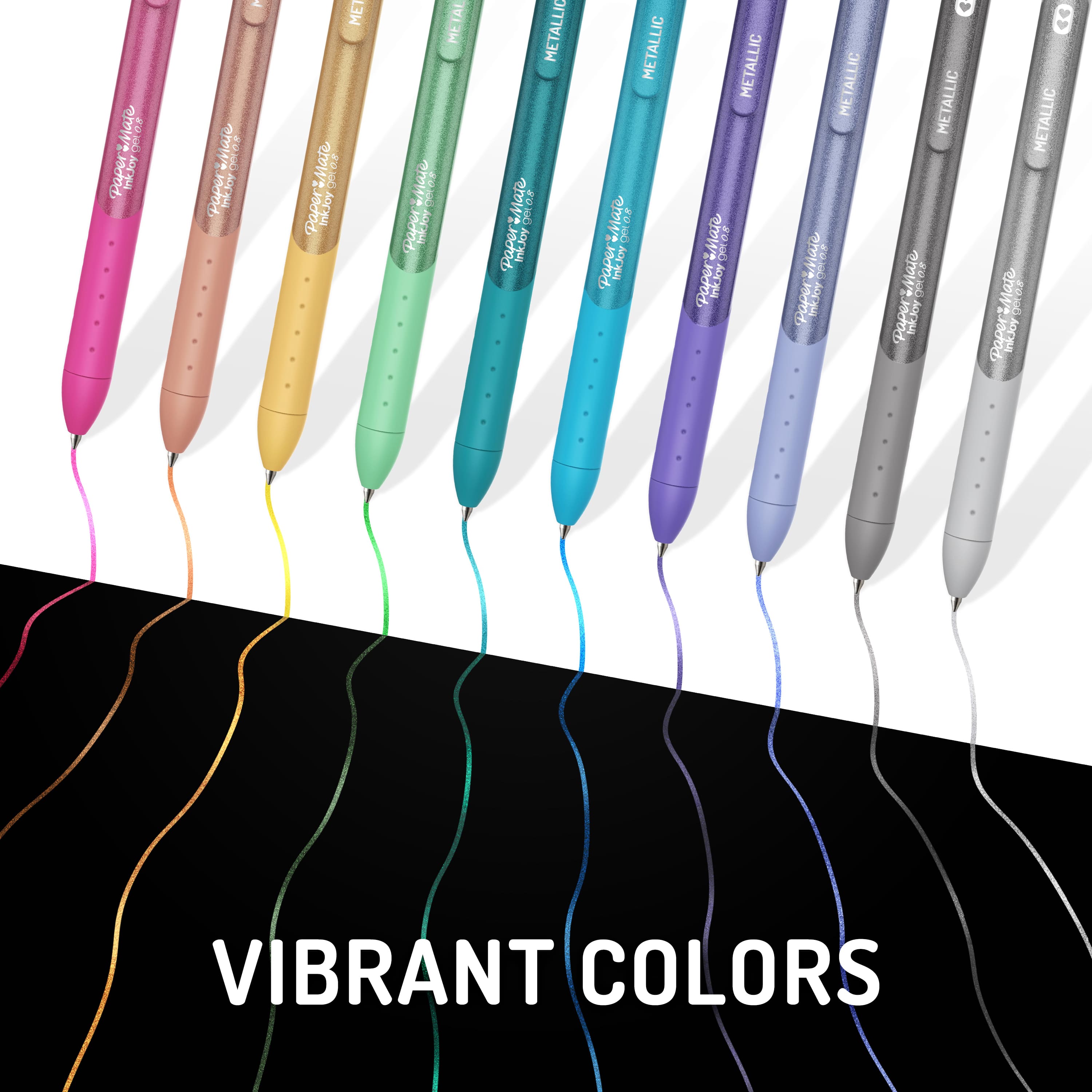 Paper Mate® InkJoy® Medium Point Metallic 10 Color Retractable Gel Pen Set