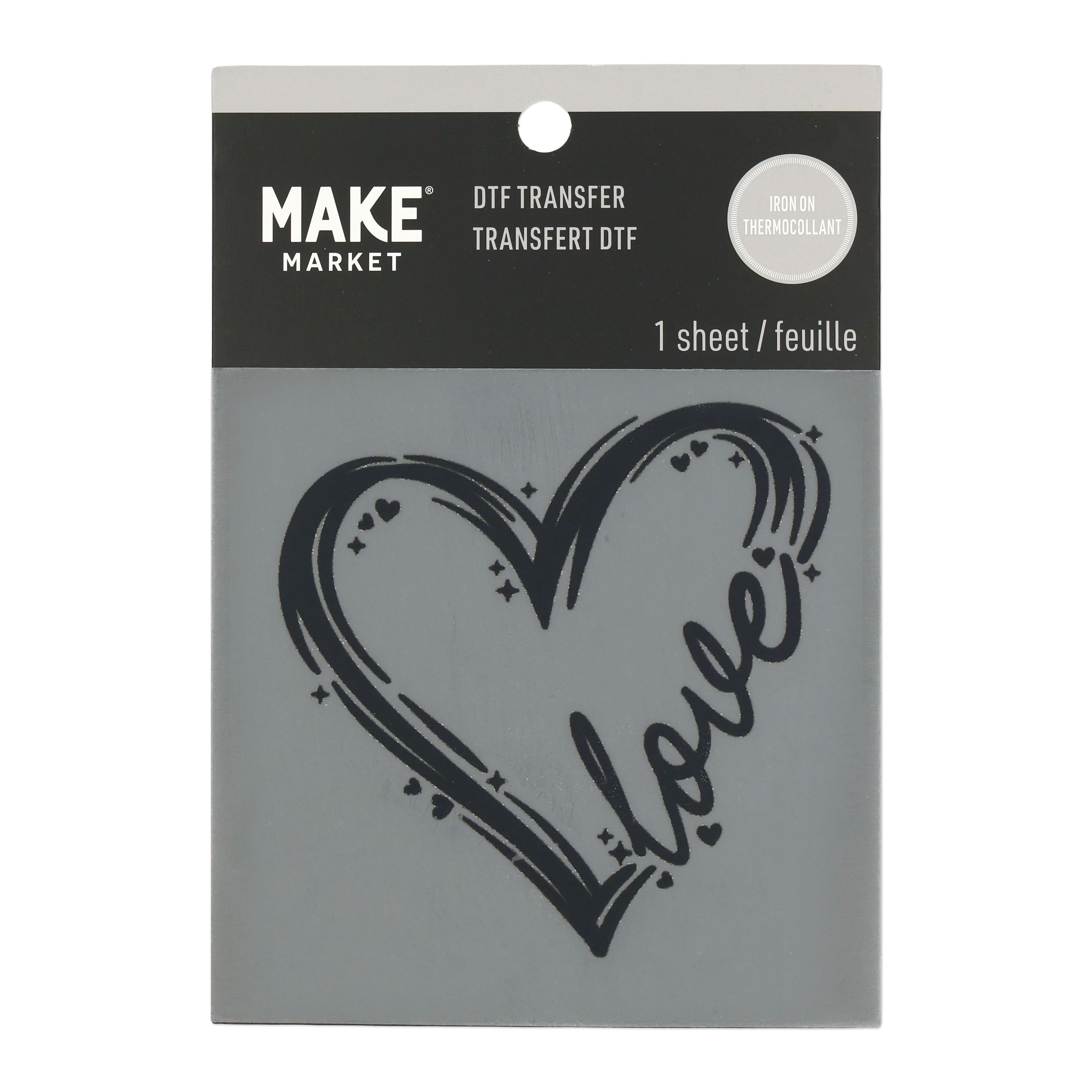 Heart Love Direct to Film Transfer by Make Market®