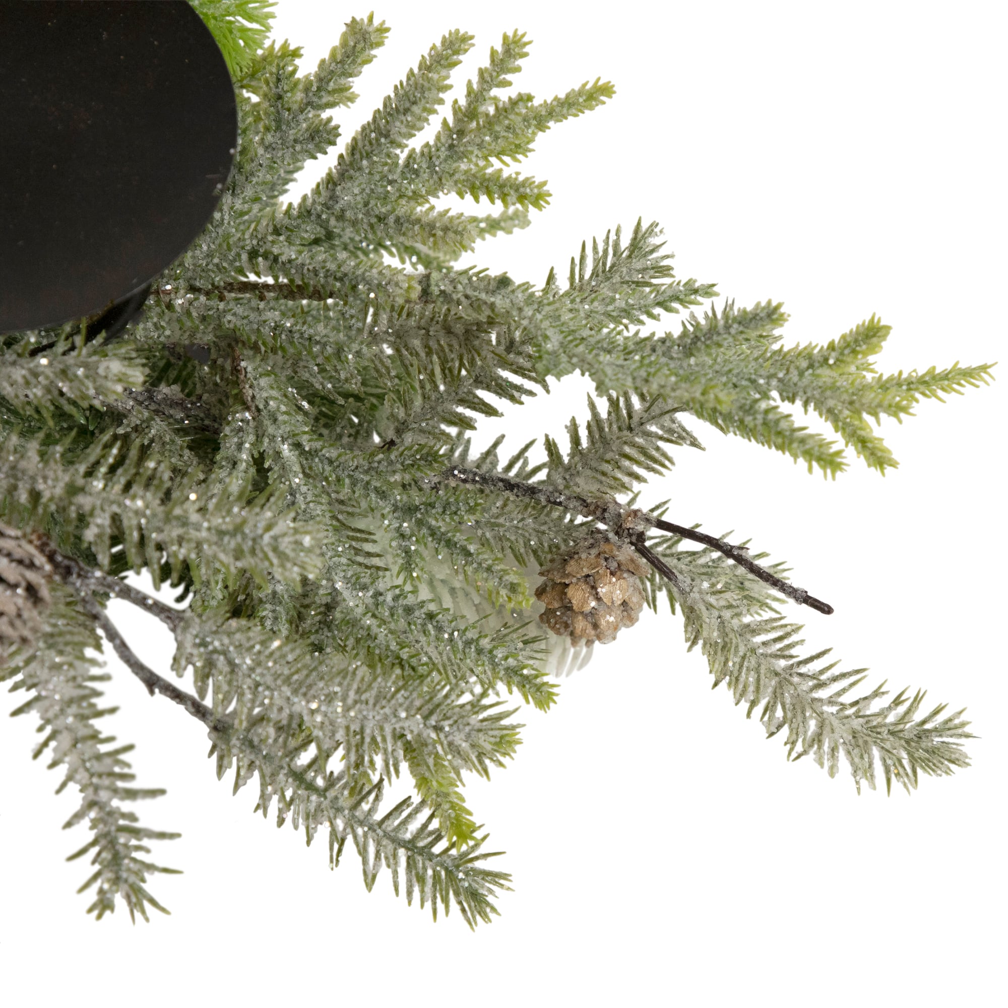 26" Holiday Foliage & Tiered Metal Candle Holder