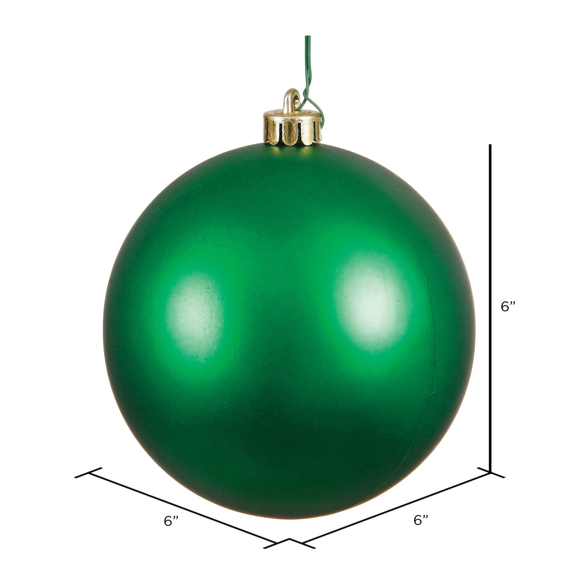 Vickerman 6" Green Matte Ball Ornaments, 4ct.