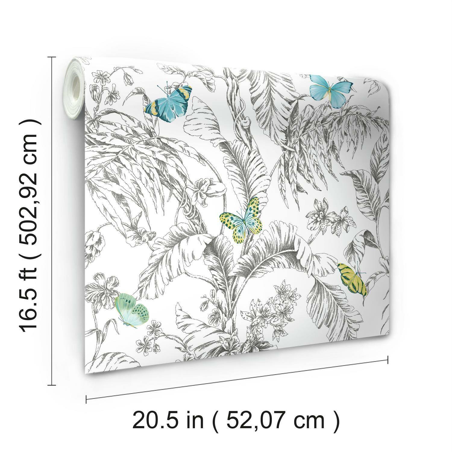 RoomMates Butterfly Sketch Peel & Stick Wallpaper