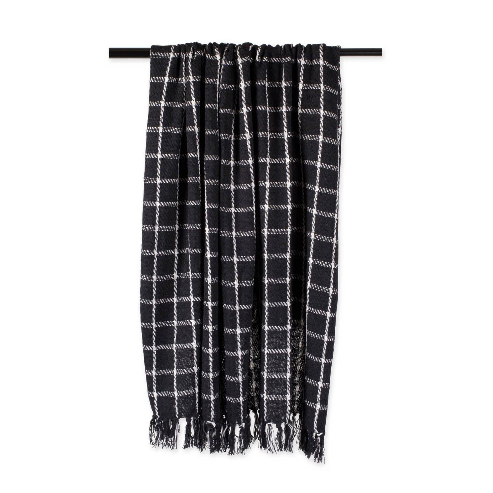 DII® Black Checked Plaid Throw