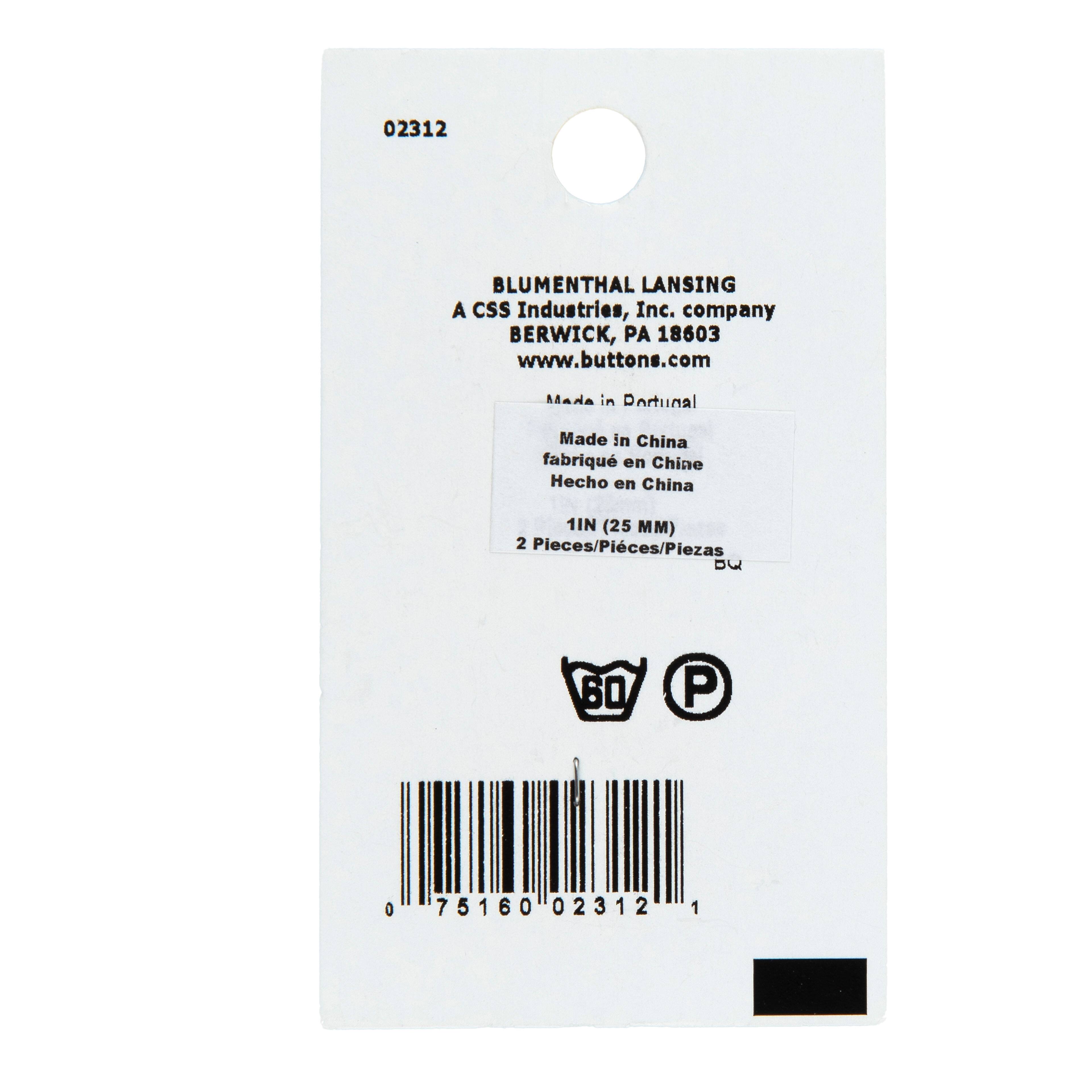 LaMode 1" Grey 4-Hole Buttons, 2ct.