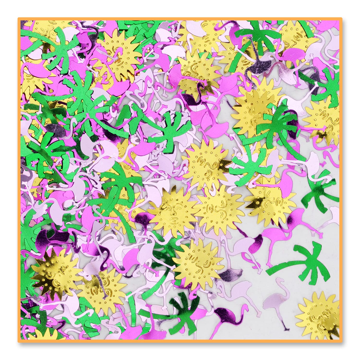 Beistle 1/2oz. Pink, Green & Gold Tropical Breeze Confetti Packs, 3ct.