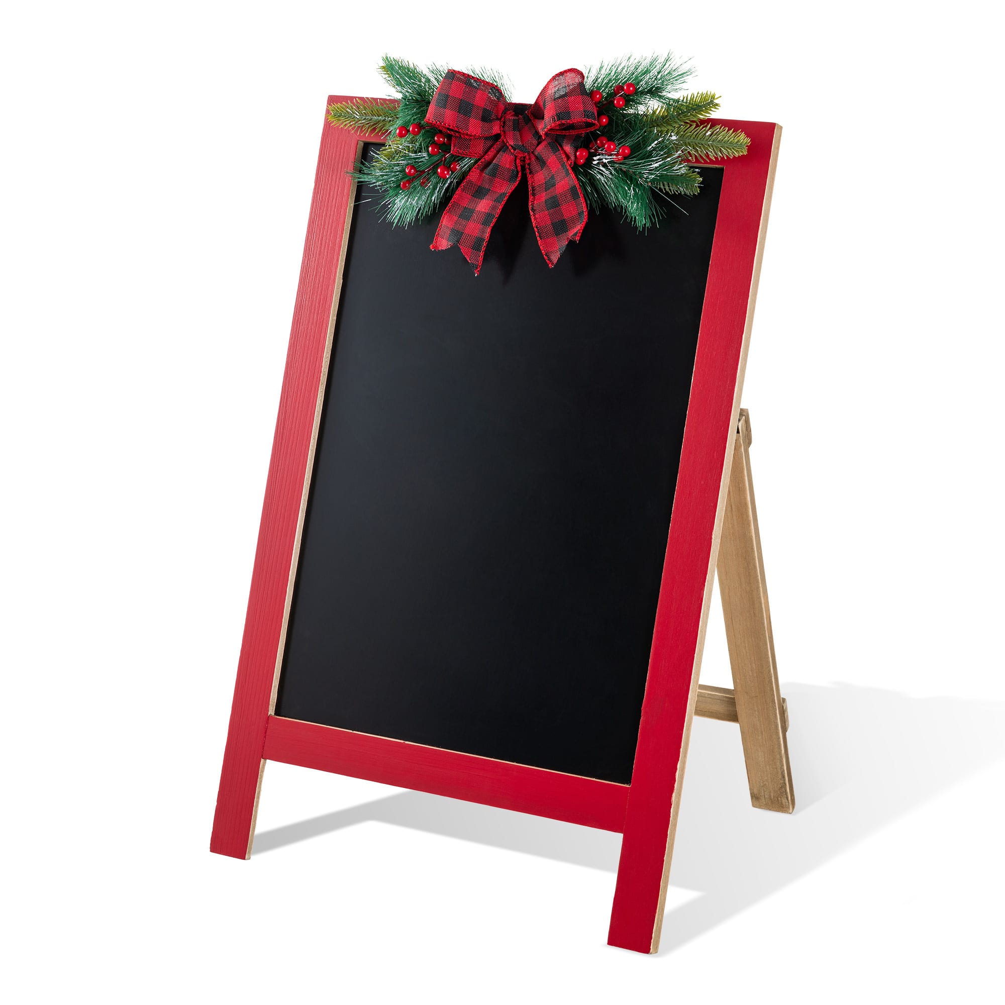 Glitzhome® 24" Christmas Wooden Easel Porch Decor