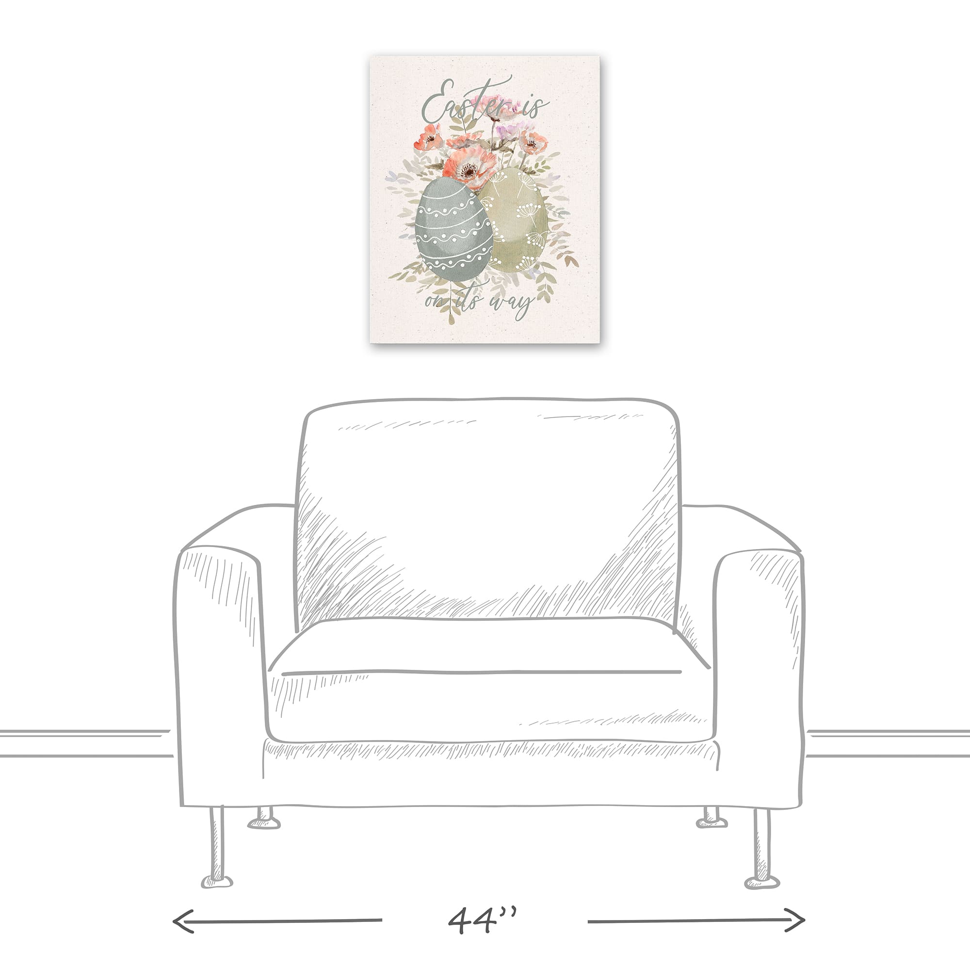 Easter On Its Way 2 16" x 20" Canvas Wall Art