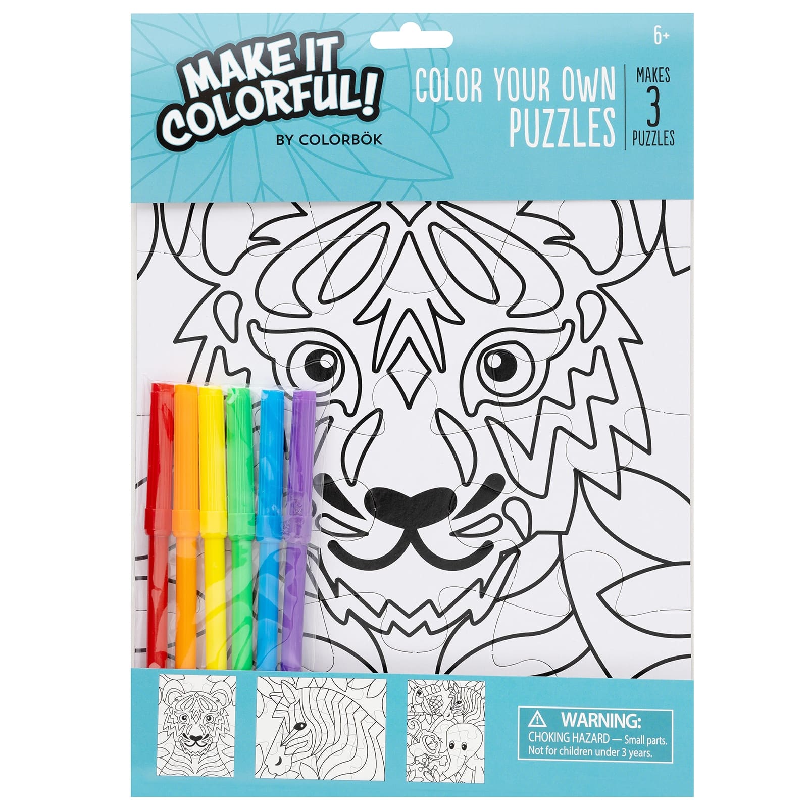 Colorbok® Make It Colorful! Color Your Own Animal Puzzles Kit