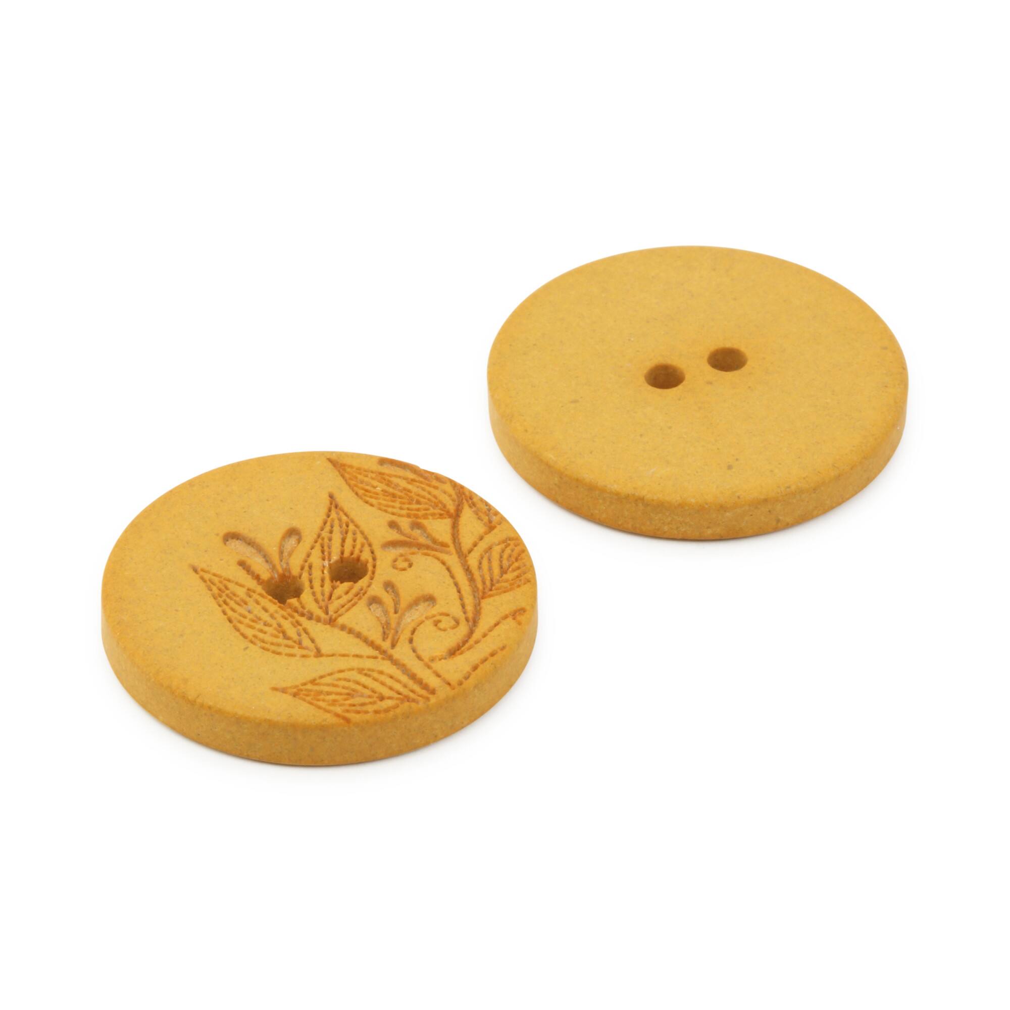 Dritz® 23mm Recycled Hemp Round Floral Button