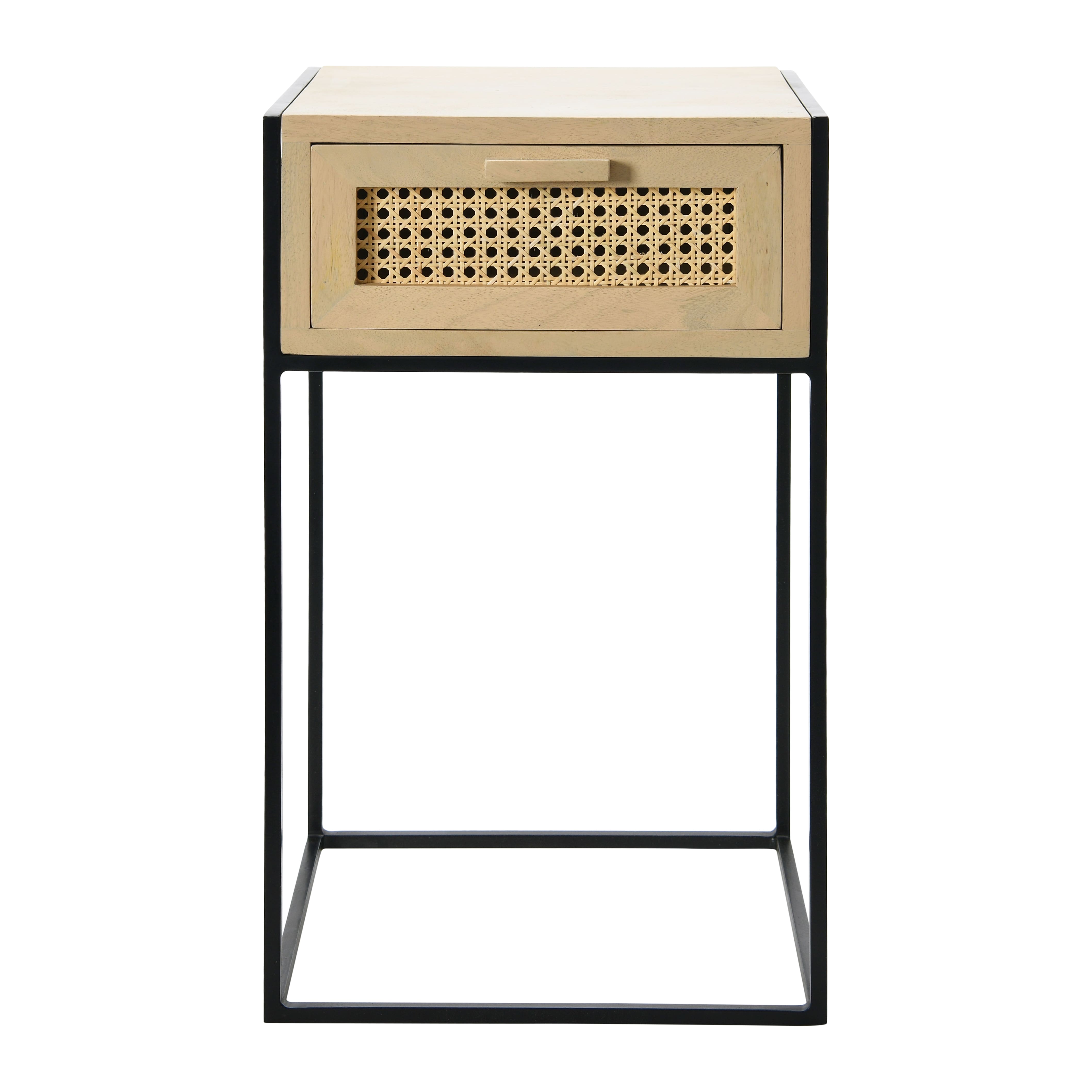 Hello Honey® 22" Natural Cane & Mango Wood End Table
