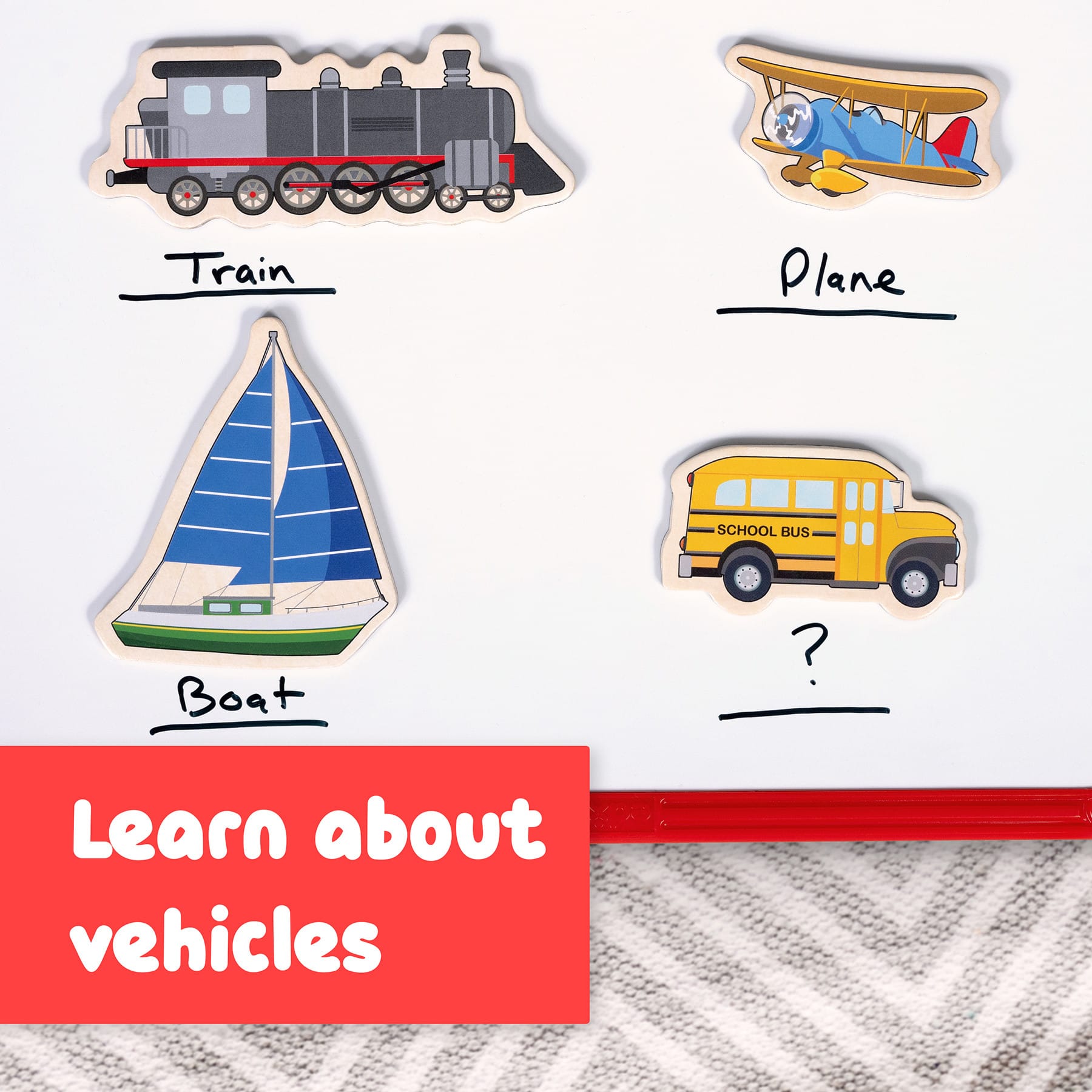 Spark & Wow Wooden Transport Magnets Set