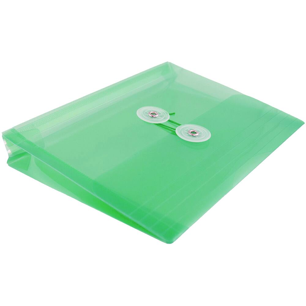 JAM Paper 5.5" x 7.5" Button & String Tie Closure Plastic Envelopes