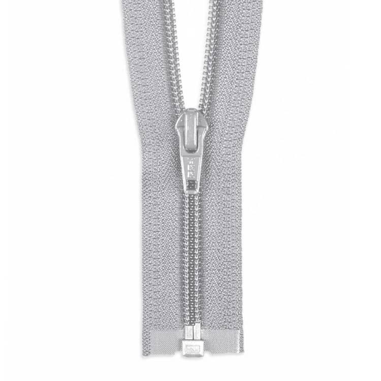 YKK 36" Chrome Gray #5 Nylon Coil Open End Zipper