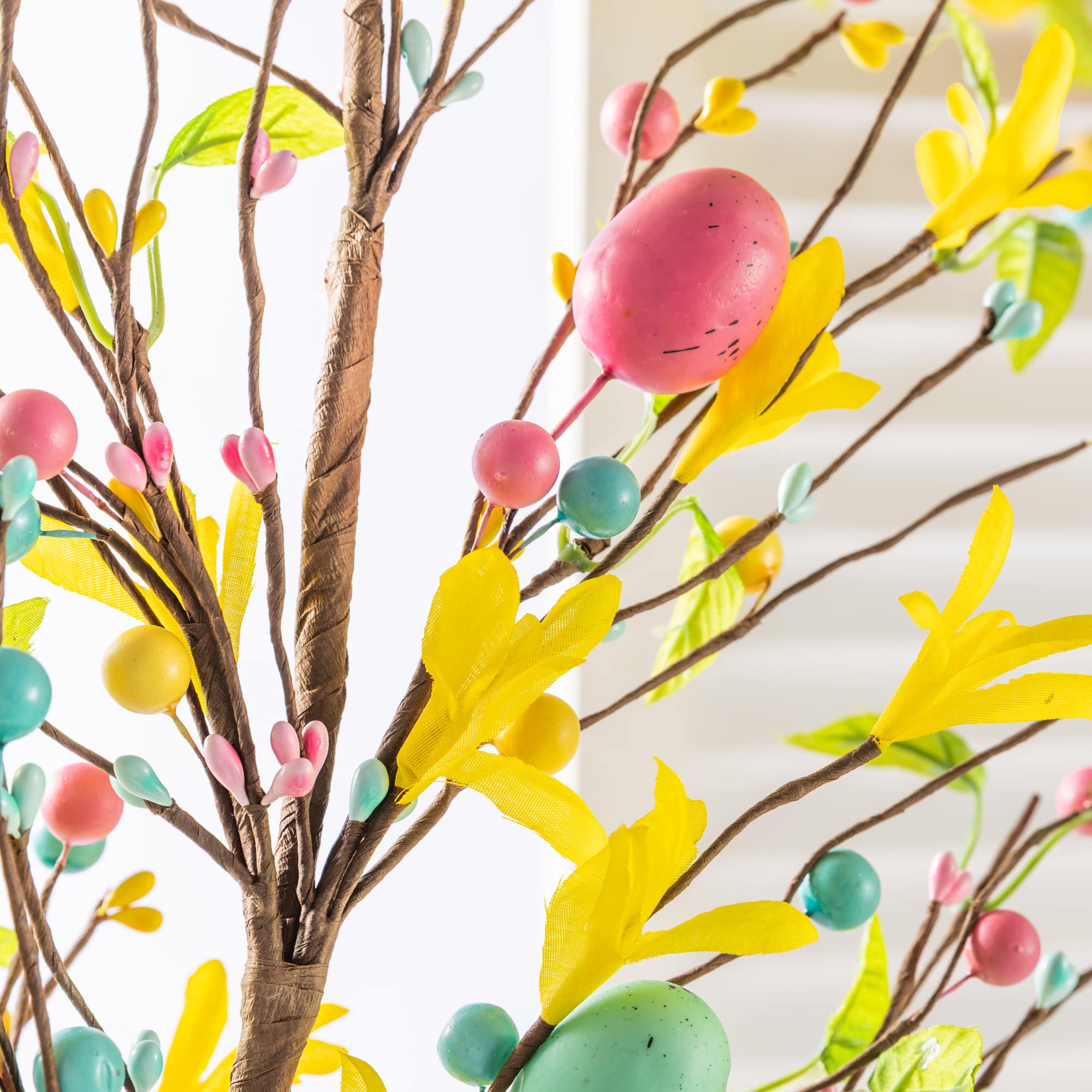 Glitzhome® 28" Easter Berries, Eggs & Leaves Picks Set