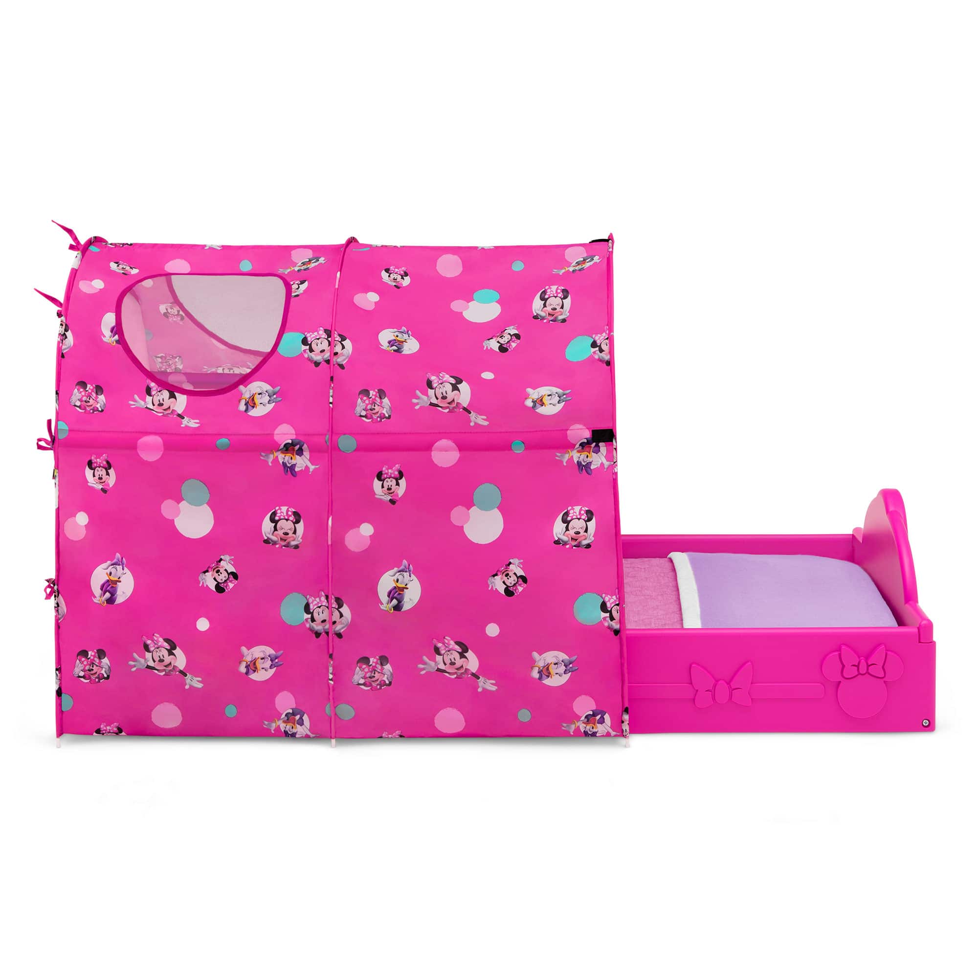 Delta Children Disney® Minnie Mouse Sleep & Play Toddler Bed with Canopy