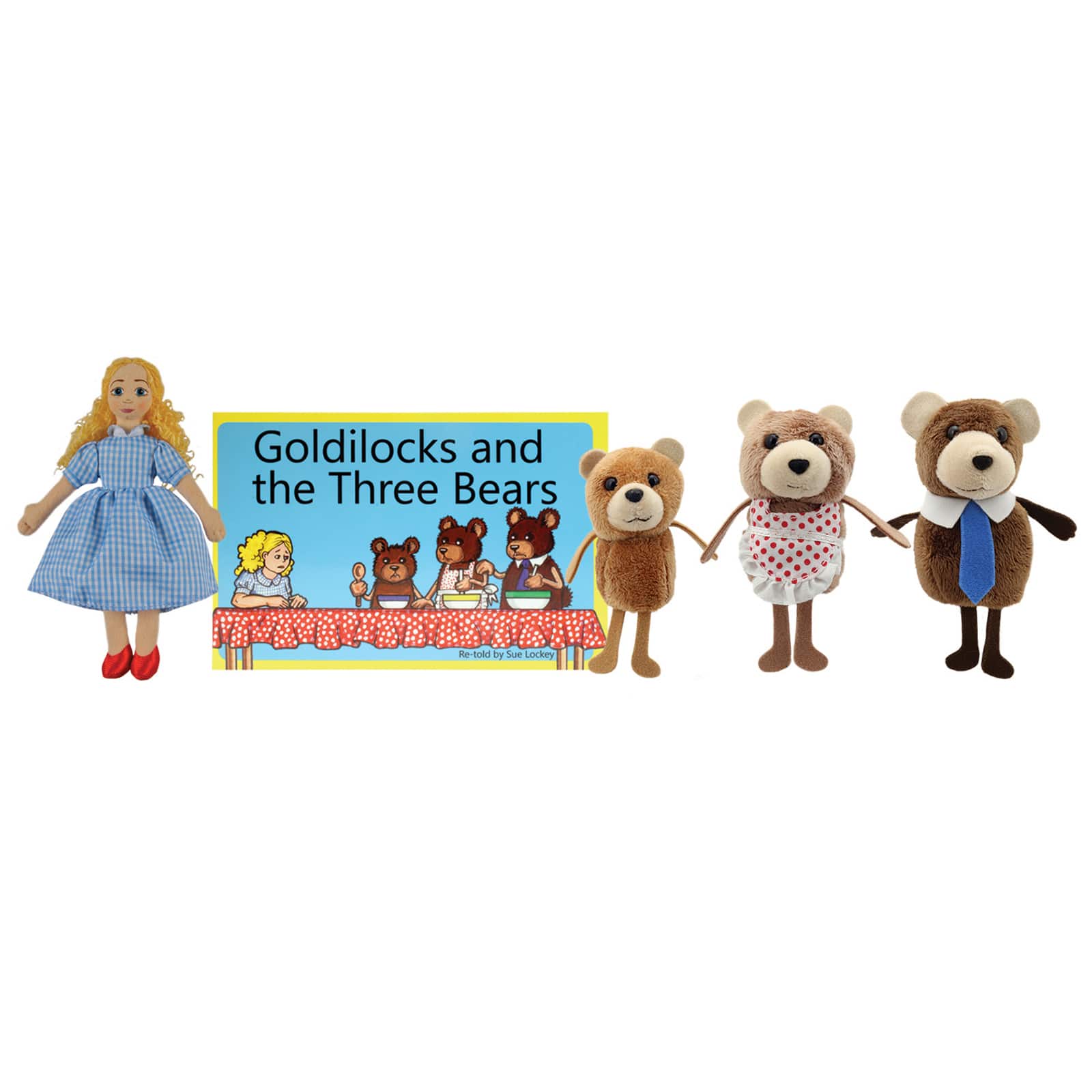 The Puppet Company® Goldilocks Finger Puppets and Book Set