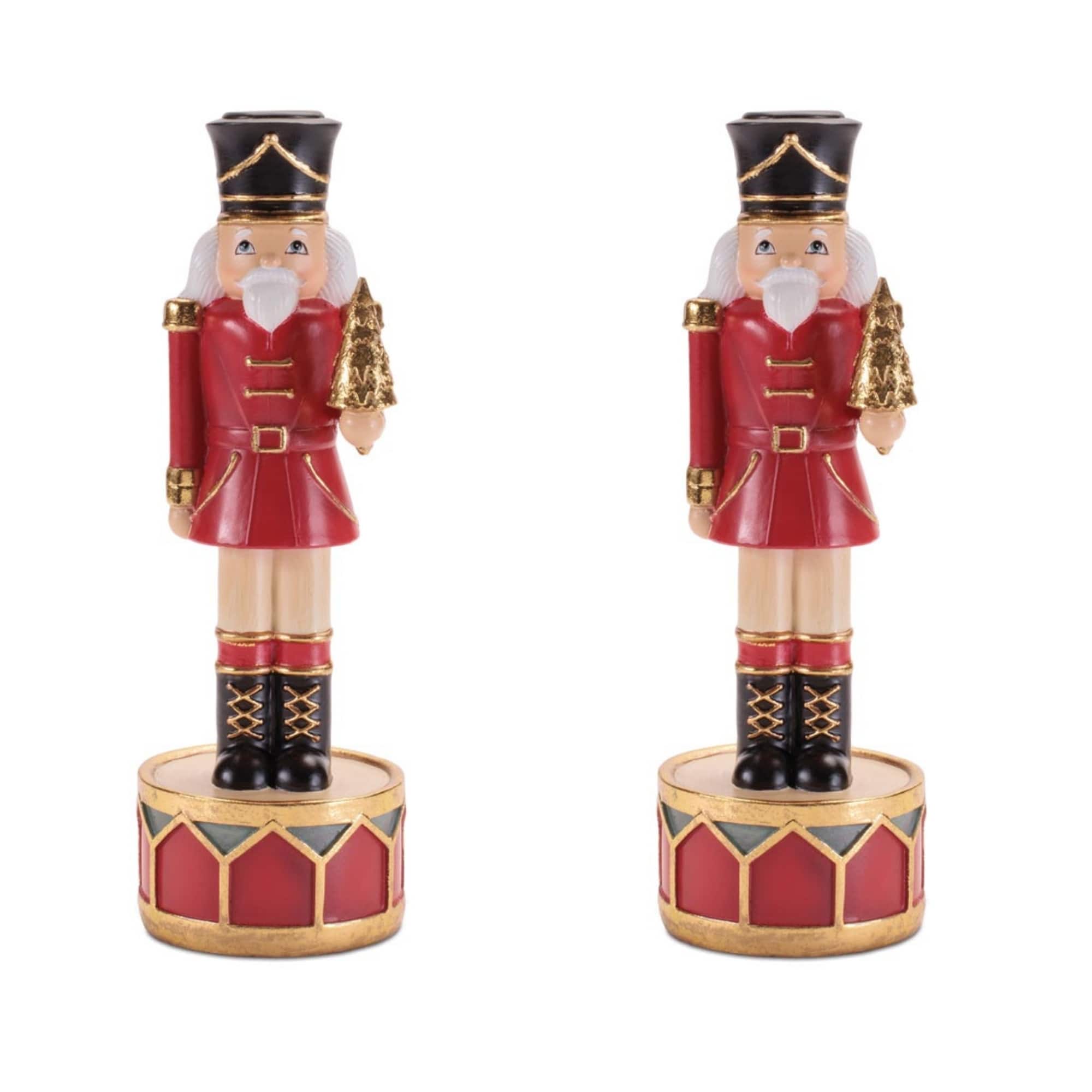 Melrose Nutcracker Soldier Candle Holders, 2ct.