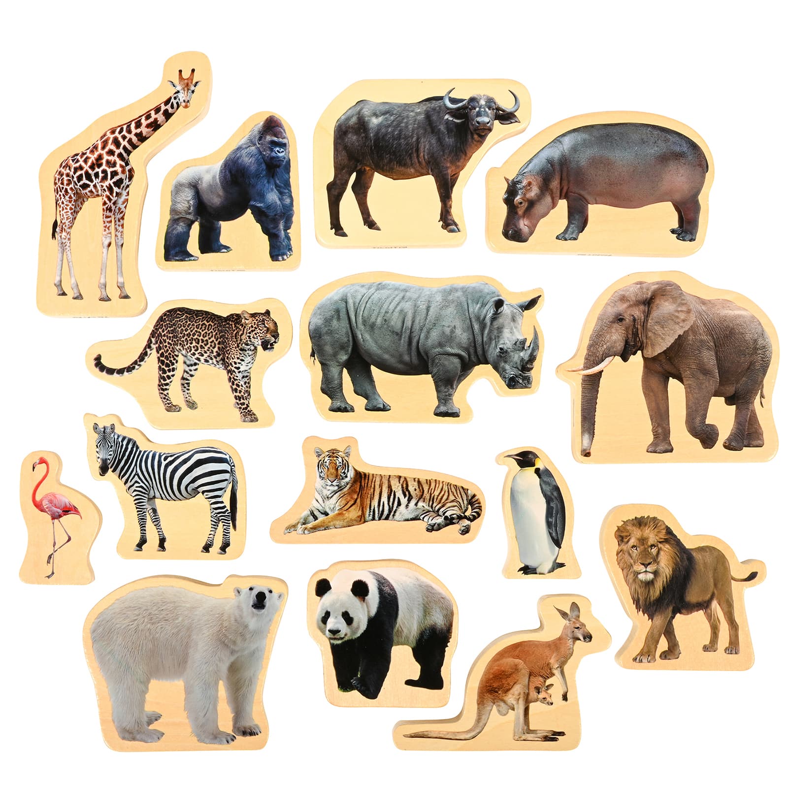 TickiT® Wild Animal Wooden Blocks Set