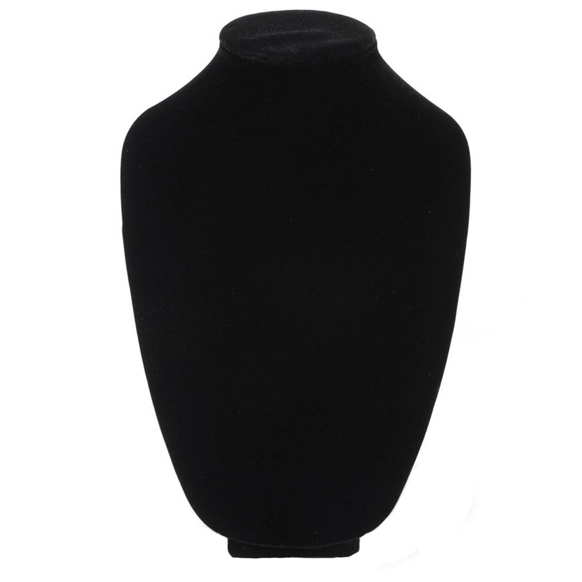 12" Black Velvet 3D Necklace Stand by Bead Landing™