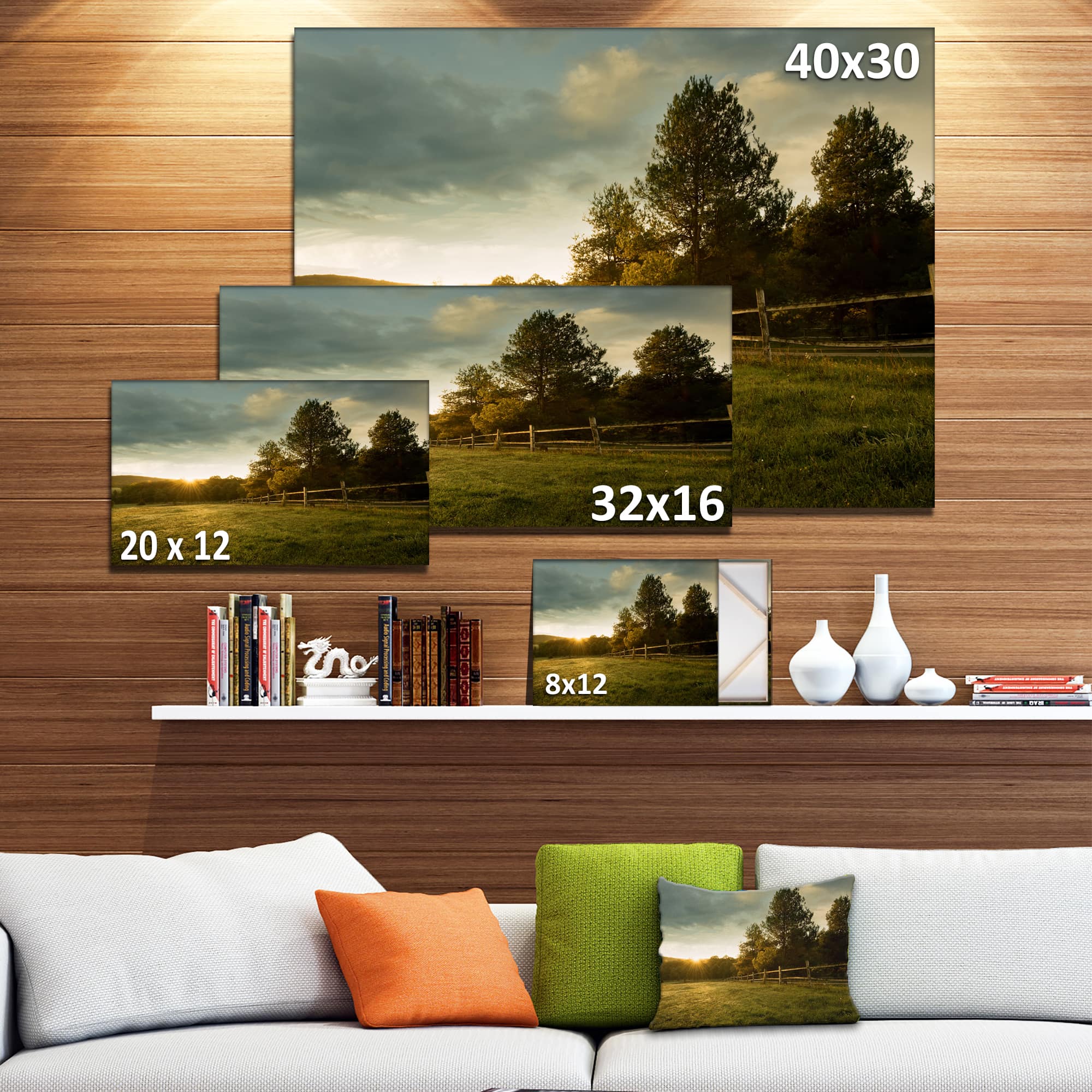 Designart - Beautiful Sunrise in the farm