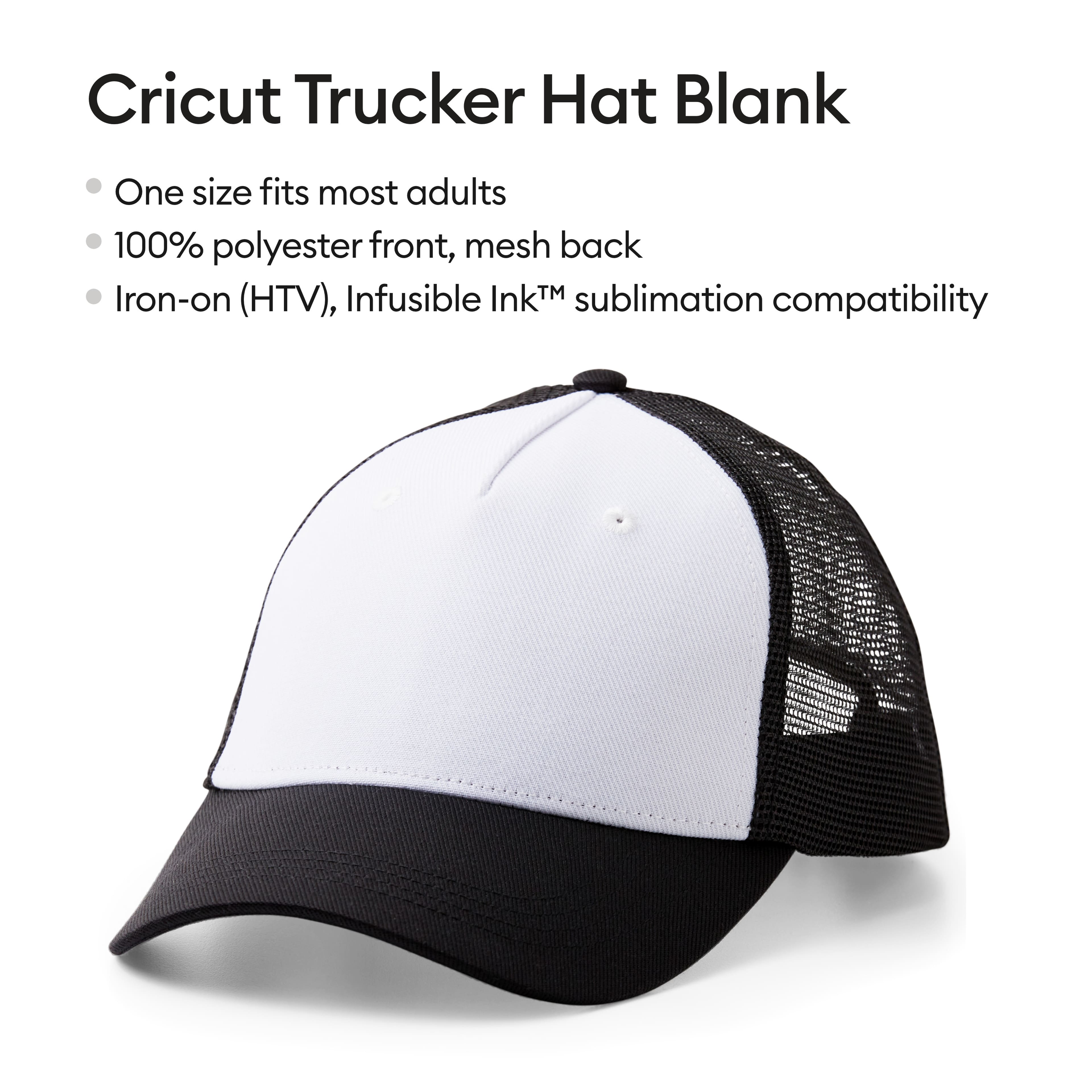 Cricut® Black/White Trucker Hat Blank