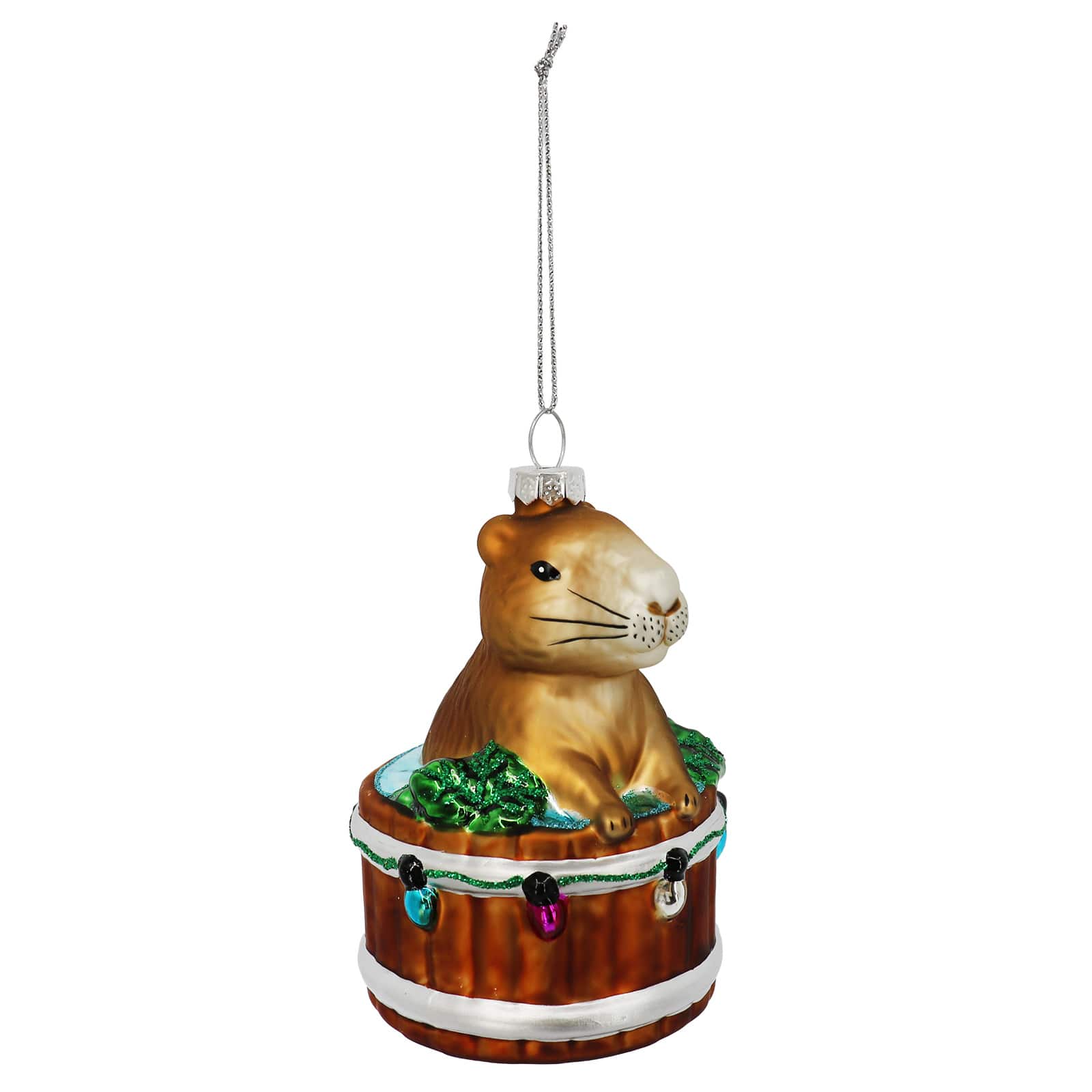 4" Bathing Capybara Glass Ornament by Ashland®