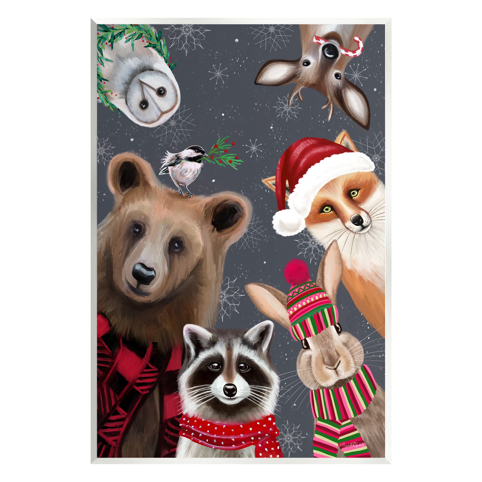 Stupell Industries Cozy Woodland Creatures Patterned Wall Plaque Art