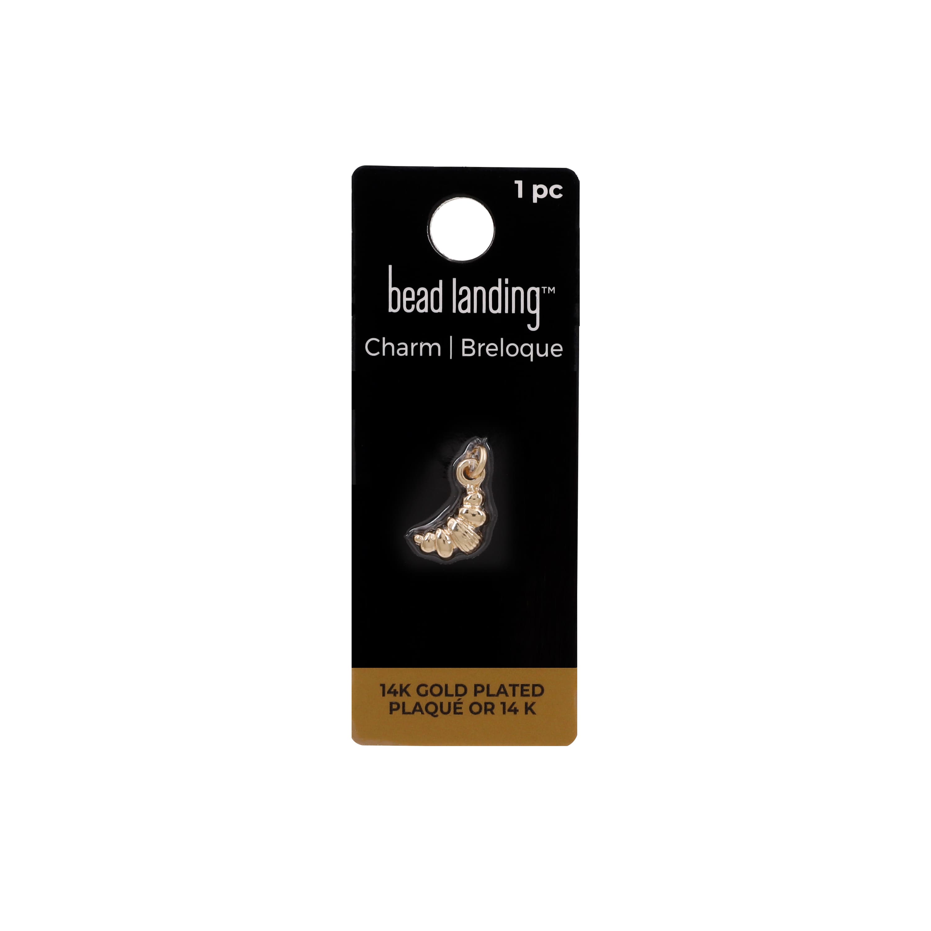14K Gold-Plated Croissant Charm by Bead Landing™