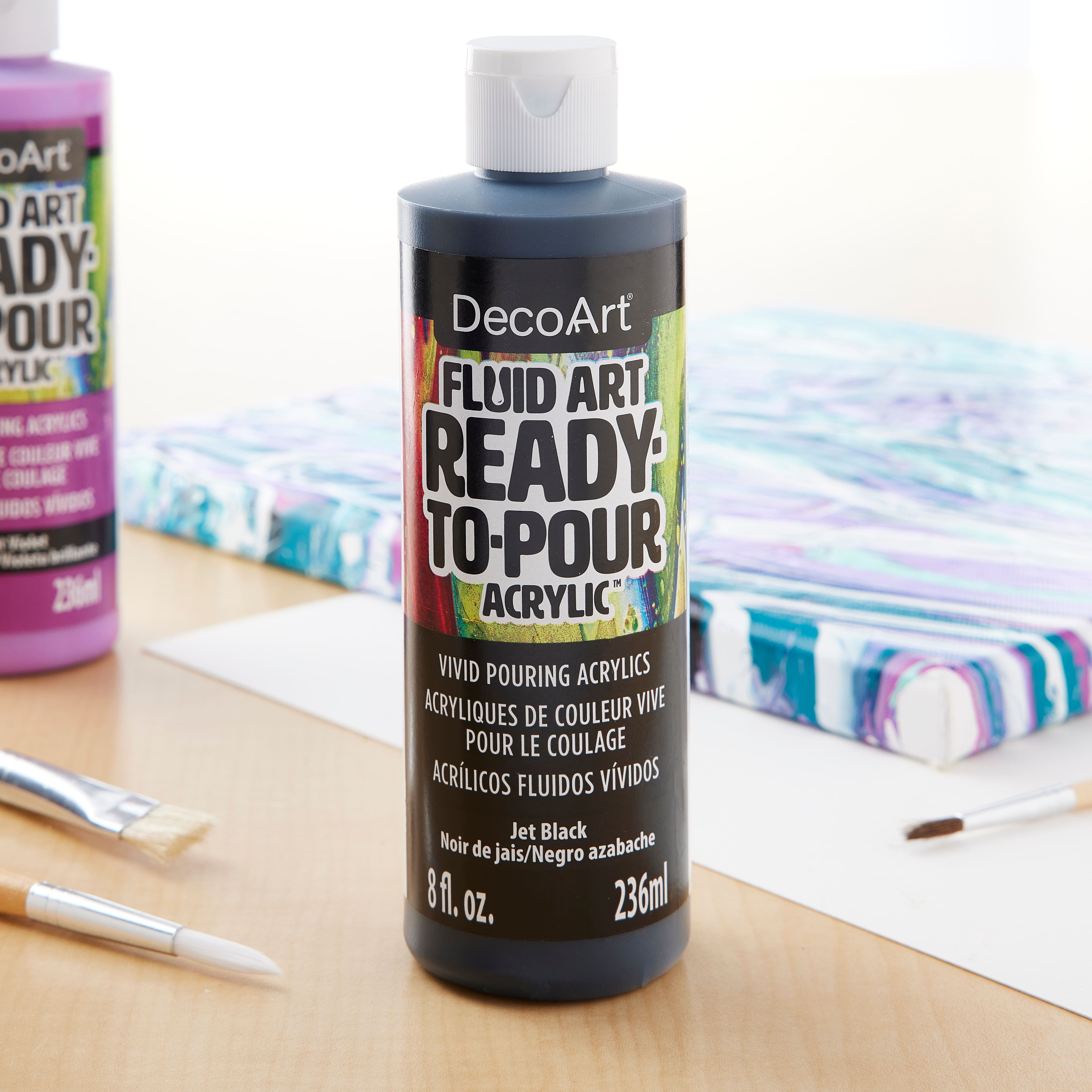 12 Pack: DecoArt® Fluid Art Ready-To-Pour Acrylic™ Paint, 8oz.