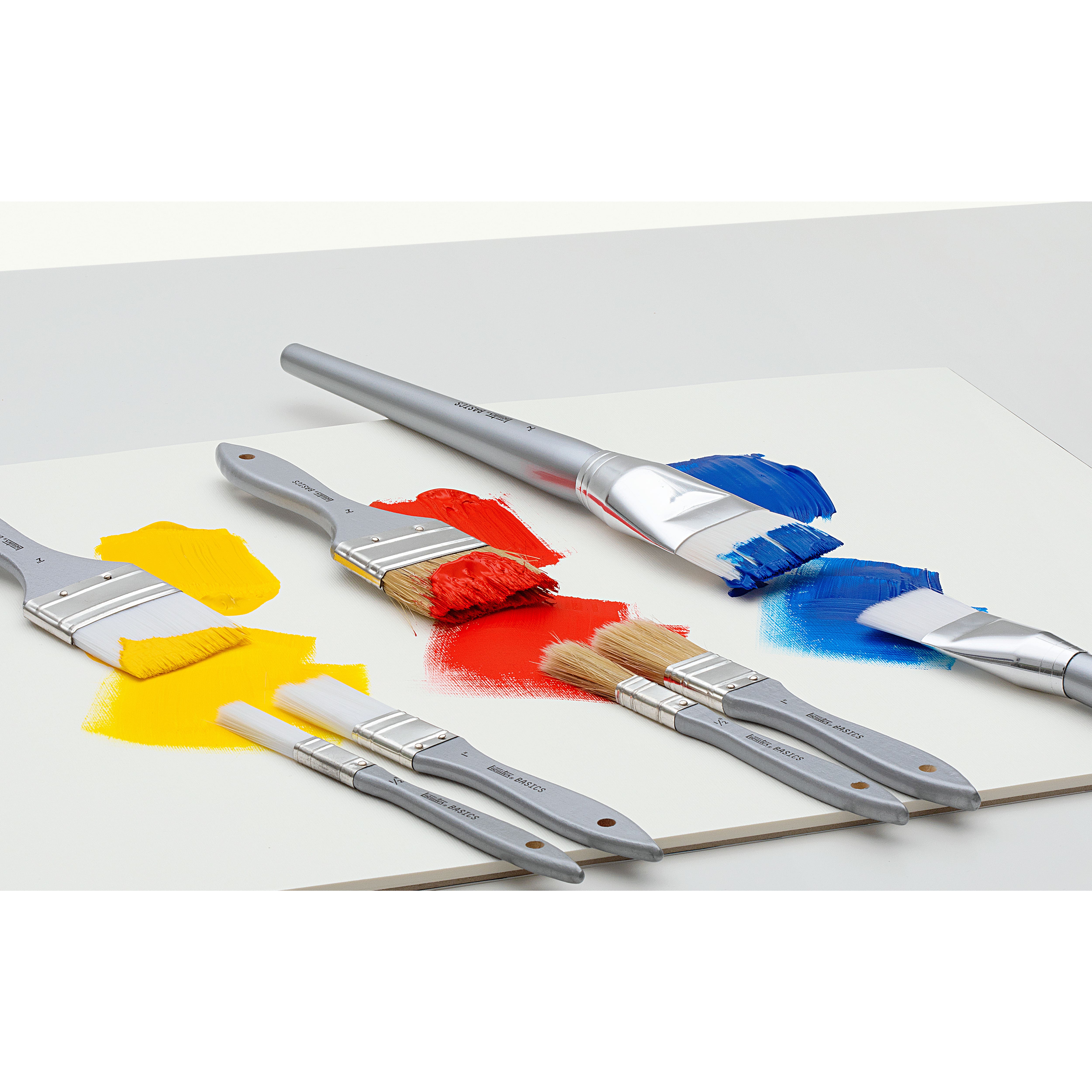 Liquitex® BASICS® Natural Hair 3 Piece Flat Brush Set