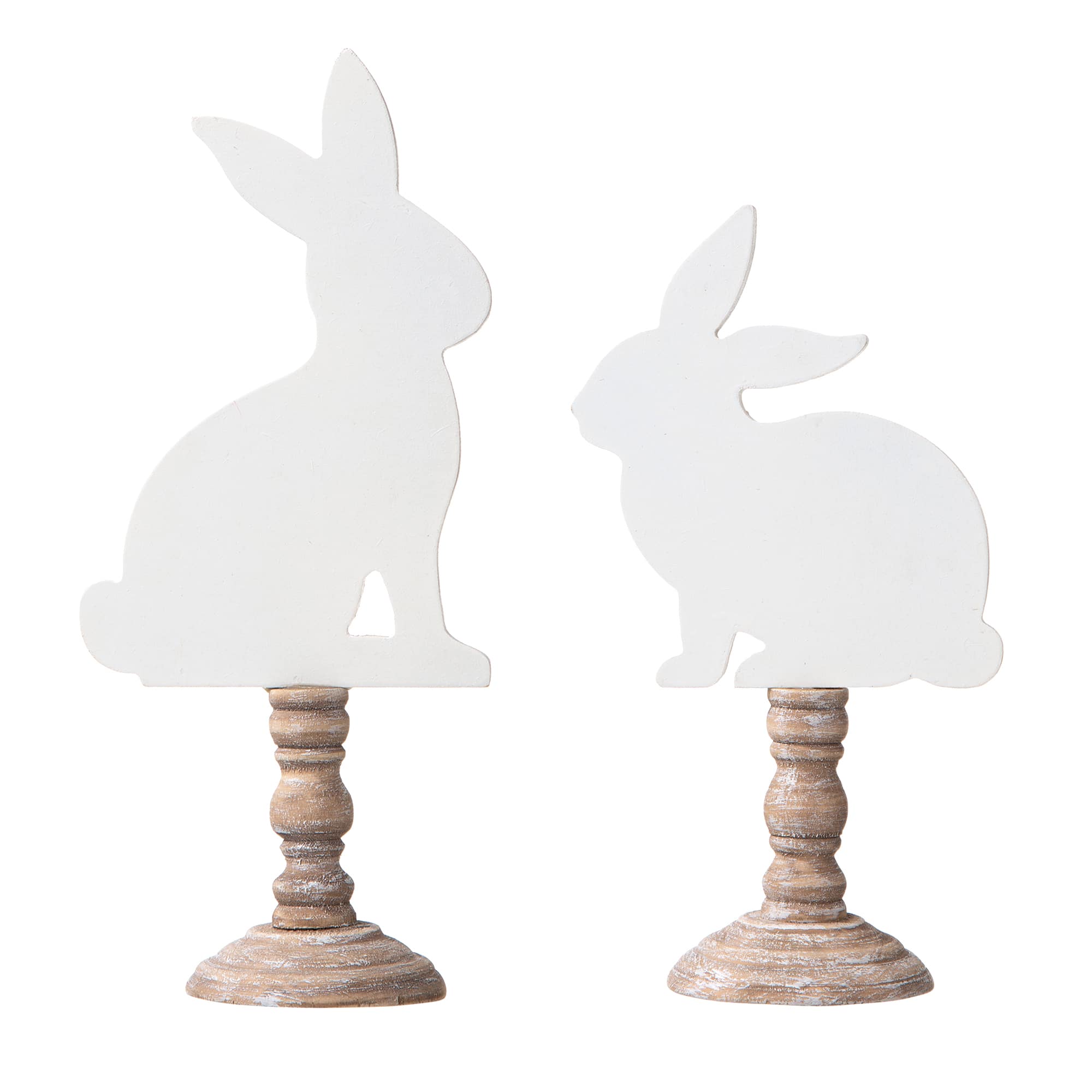 Glitzhome® 12.5" Easter Wooden Bunny Table Décor Set