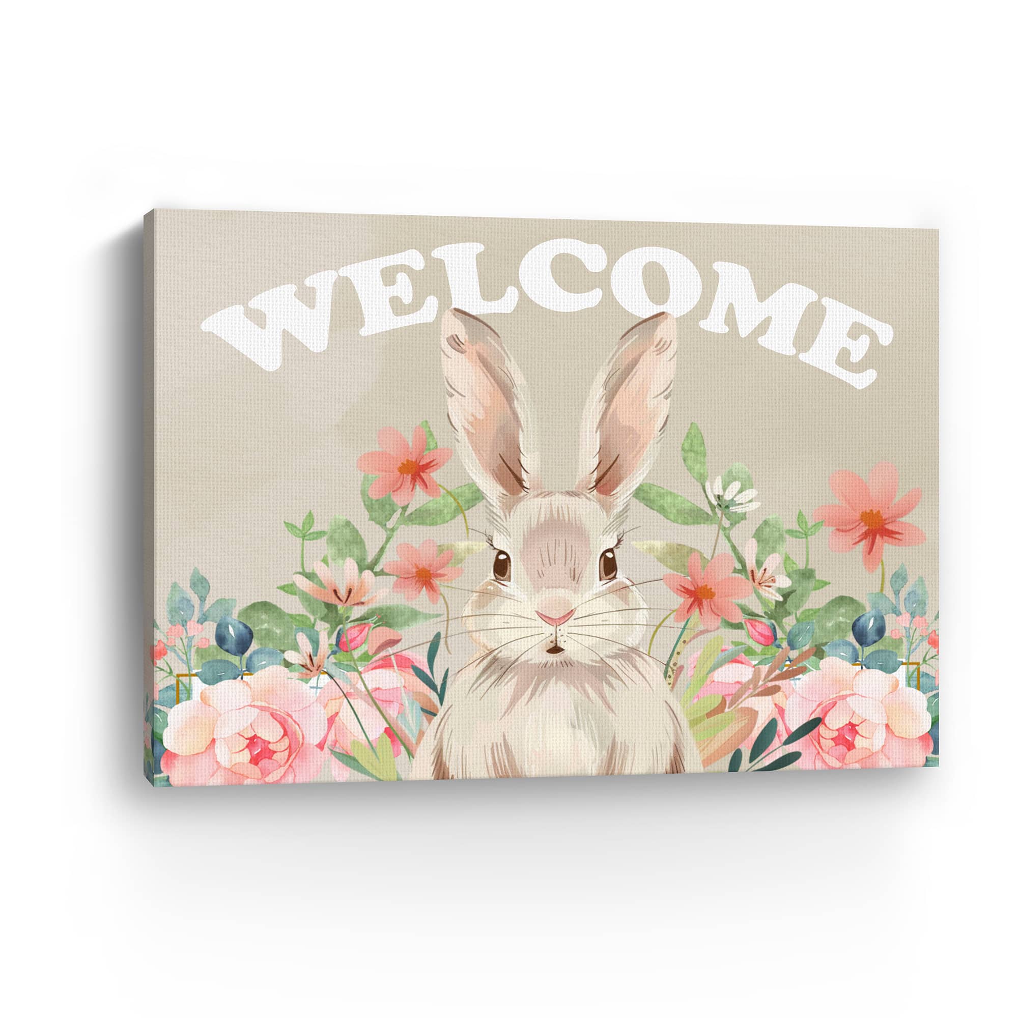Lumaprints Welcome Bunny Canvas Giclée Art