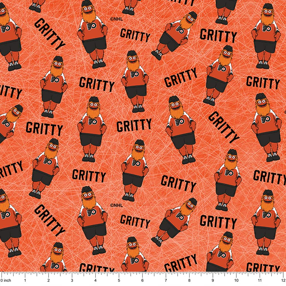 NHL Philadelphia Flyers Packed Gritty Cotton Fabric