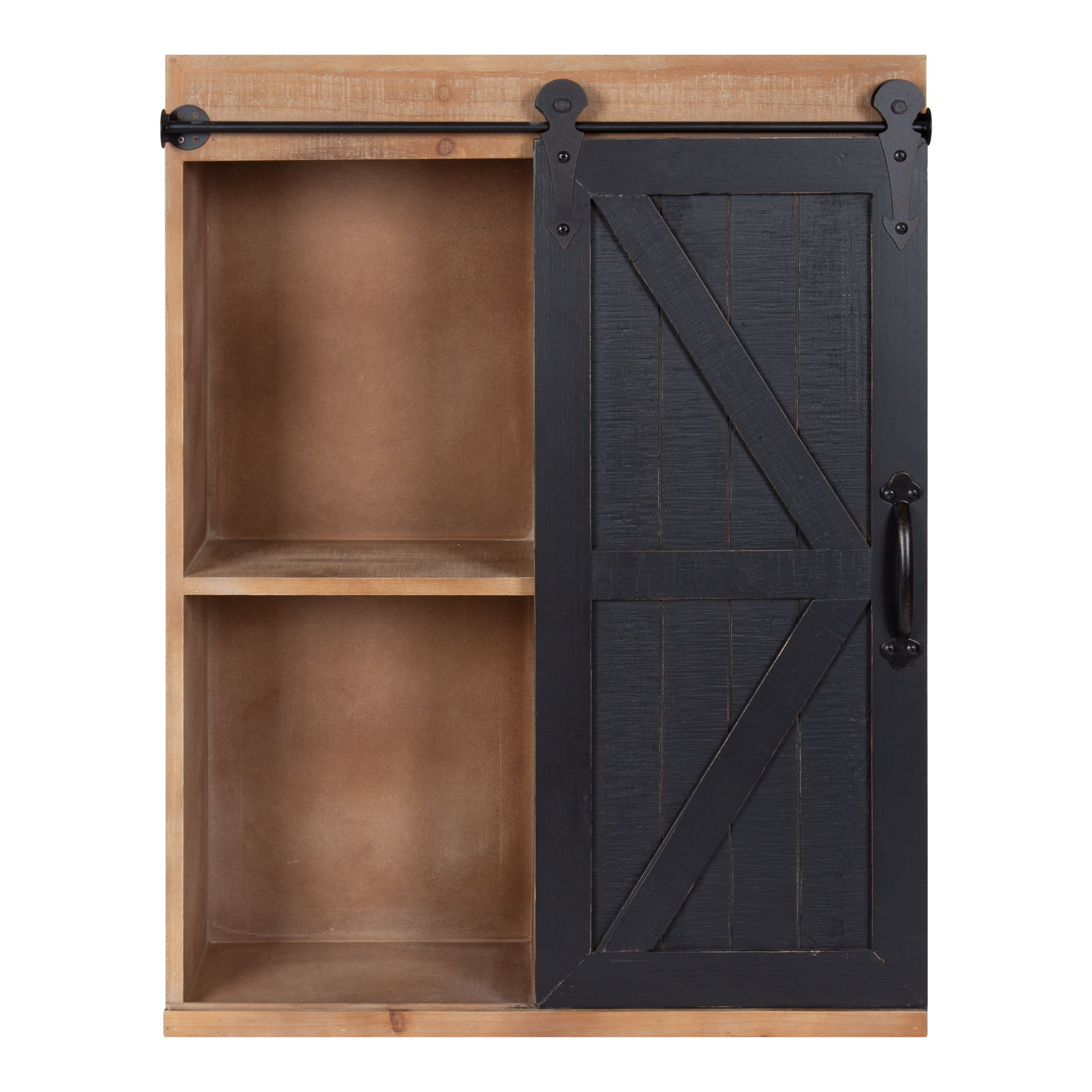 Kate and Laurel Cates Wood Sliding Barn Door Wall Storage Cabinet
