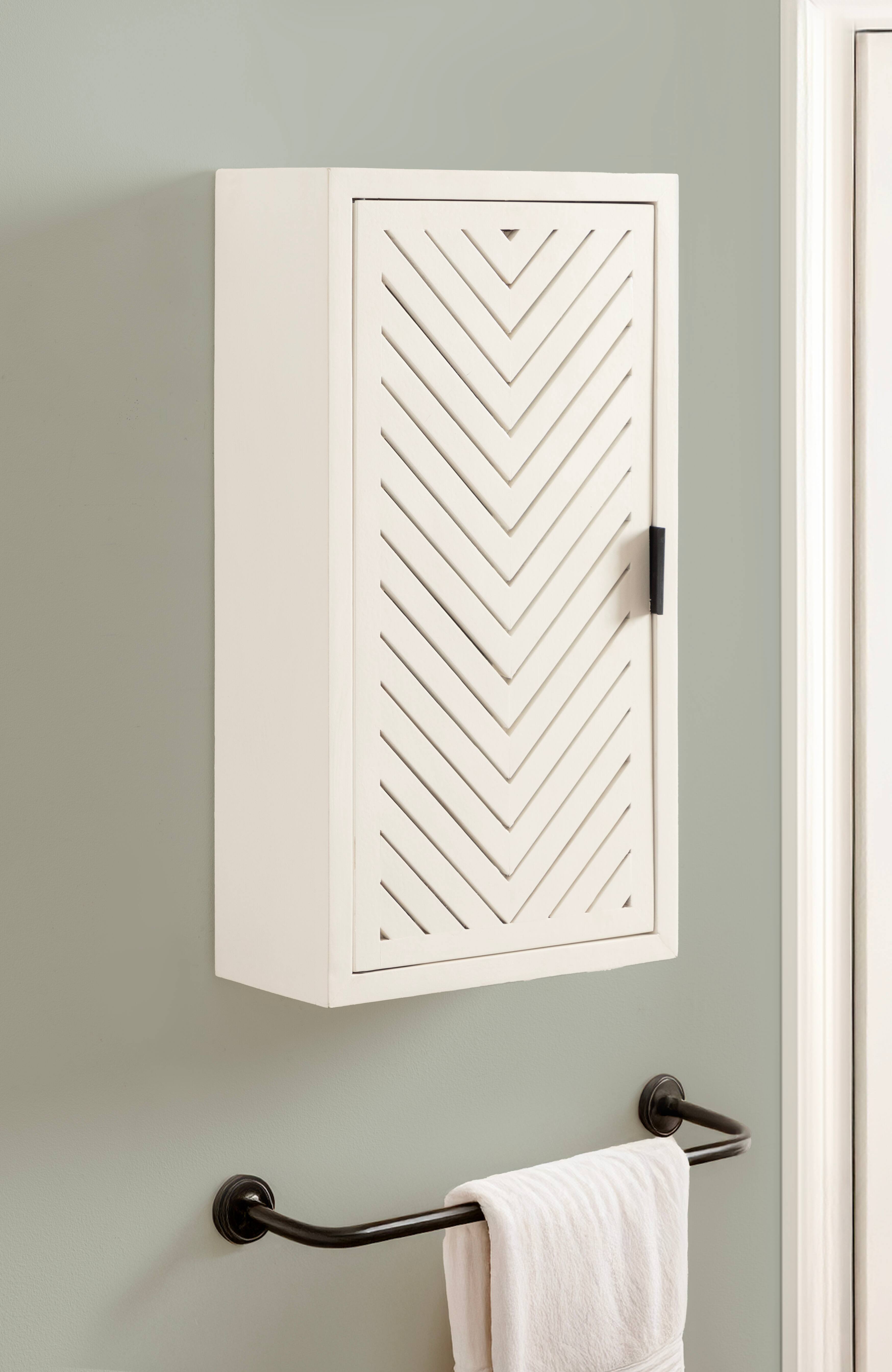 Kate and Laurel Mezzeta Tall Wood Bath Cabinet